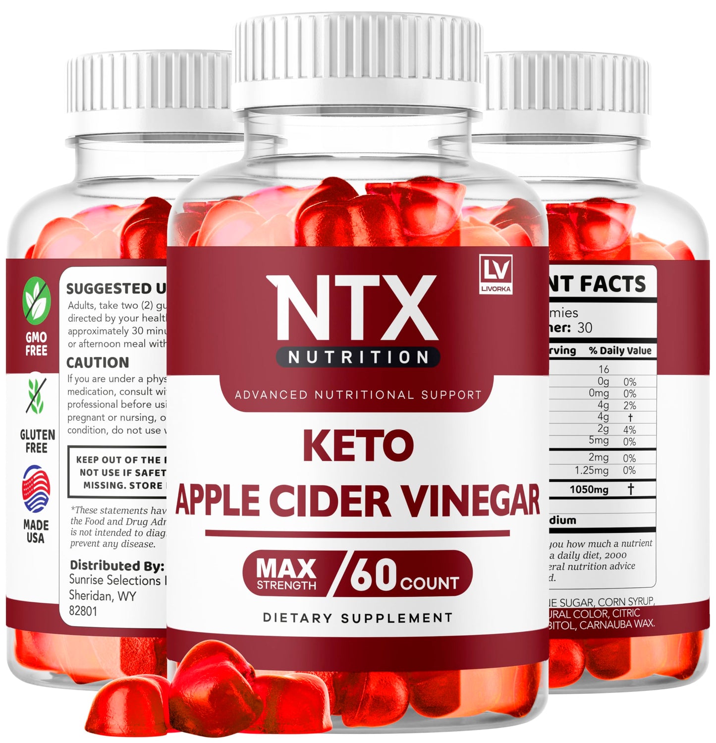 LIVORKA NTX Nutrition Keto Gummies 180 Gummies