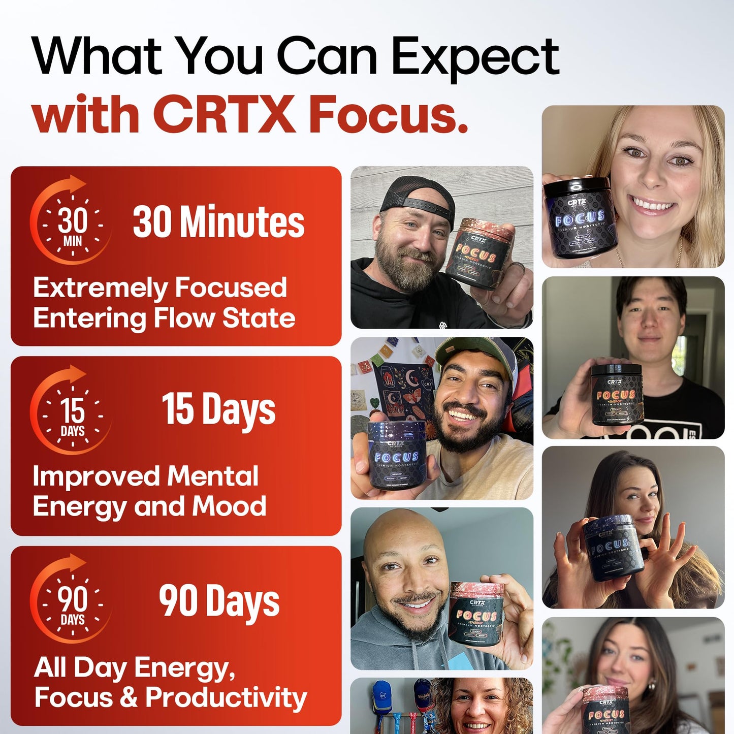 CRTX Nutrition Nootropic Strongest Focus Supplement Capsules 90