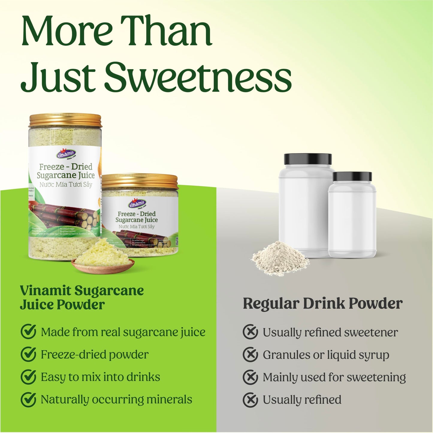 Vinamit Freeze Dried Sugarcane Juice Powder, 14