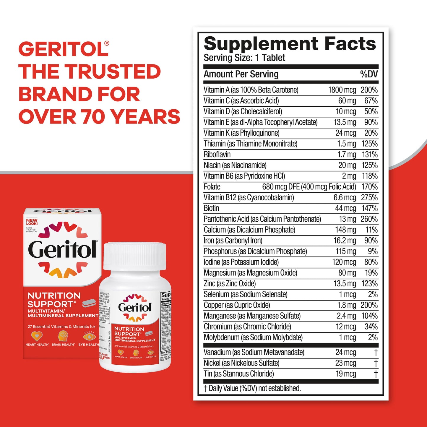 Geritol Multivitamin Tablet, 40 Tablets