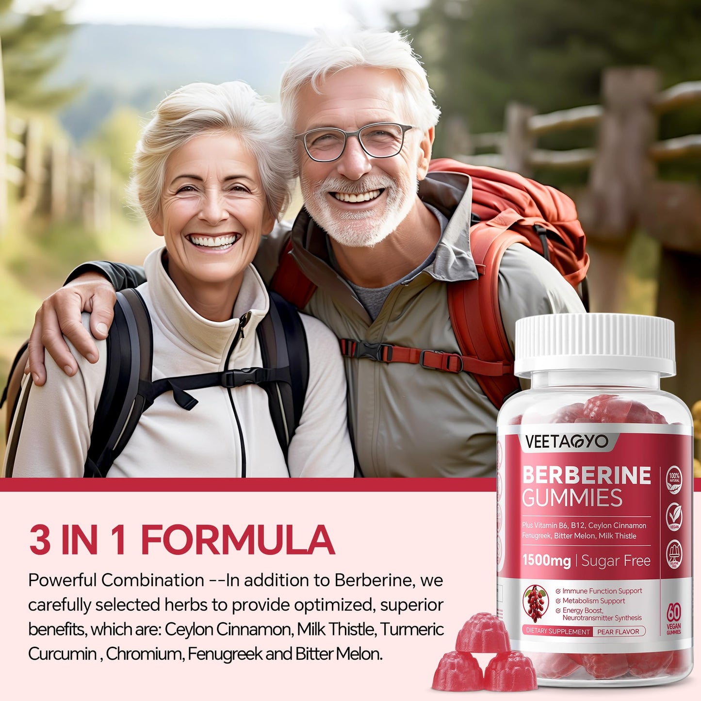 VEETAGYO Berberine Supplement Gummies 120