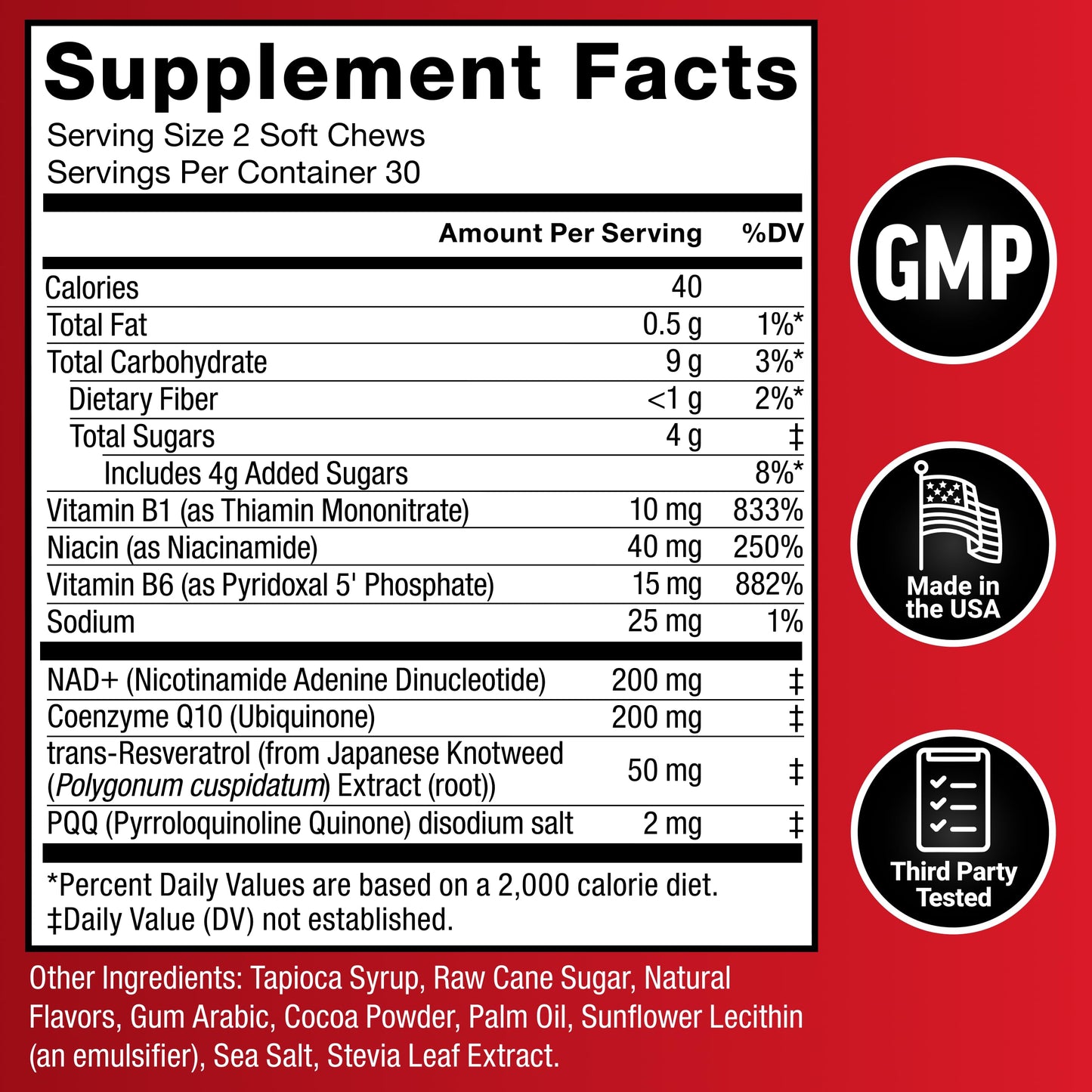 Force Factor NAD+ Longevity, Support Cellular Energy & Repair, Anti-Aging Formula with Antioxidant Support, Promote Brain & Cognitive Health Soft Chews 60 Count