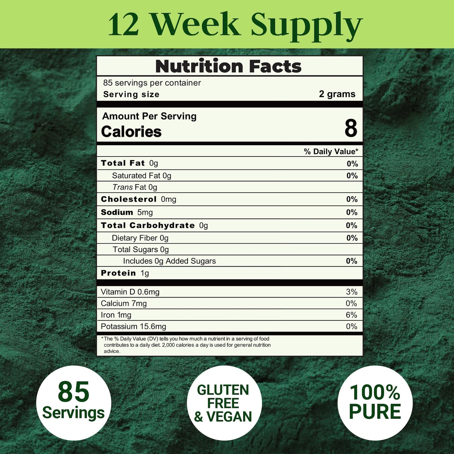 Good Natured Premium Chlorella Spirulina Powder, 6 oz