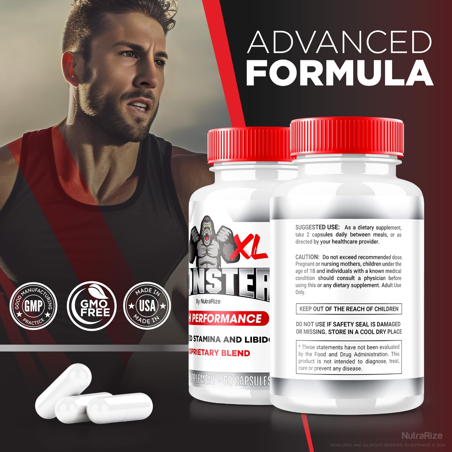 NutraRize Monster XL Capsules 300 Capsules