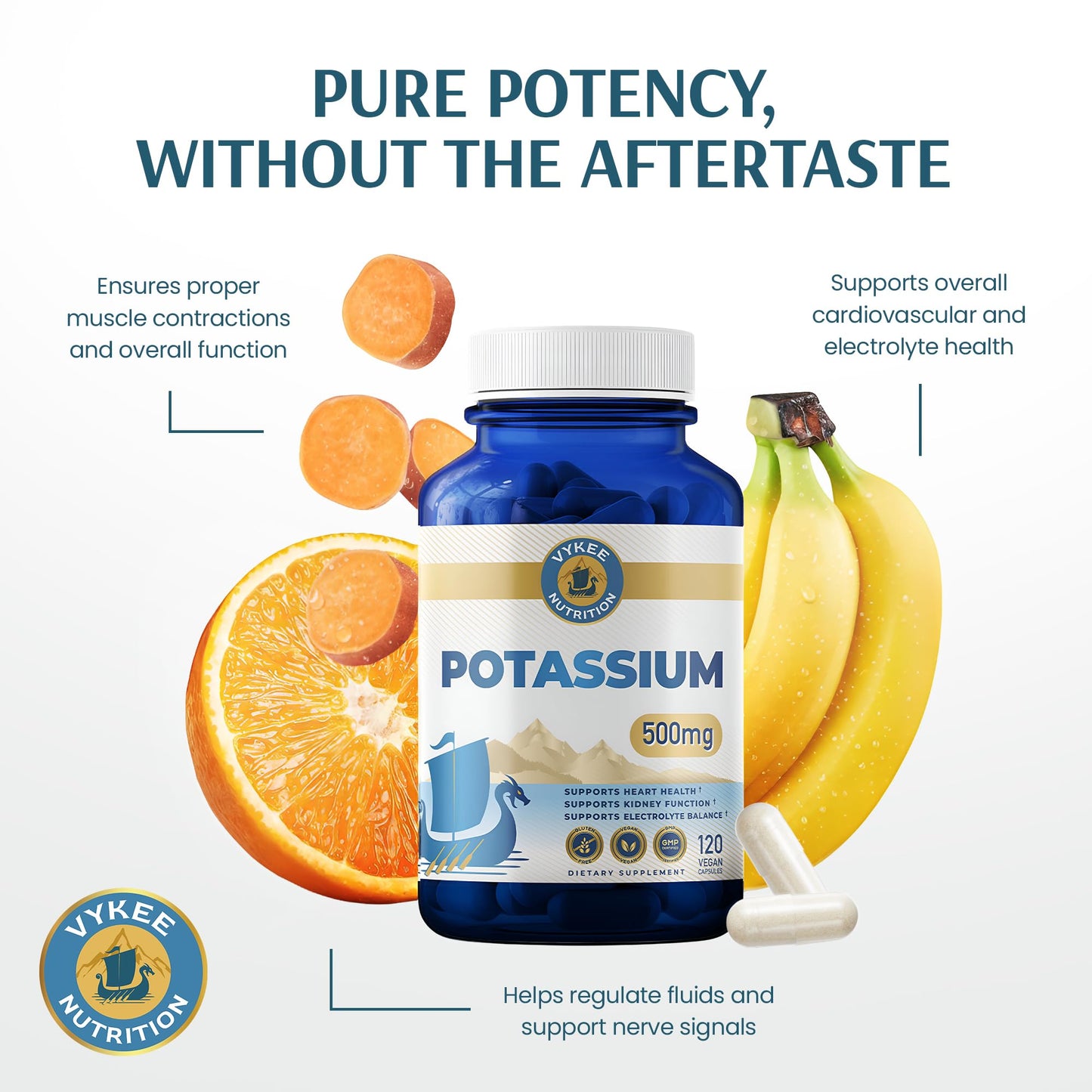 Vykee Nutrition Potassium Citrate Capsules 120 Count
