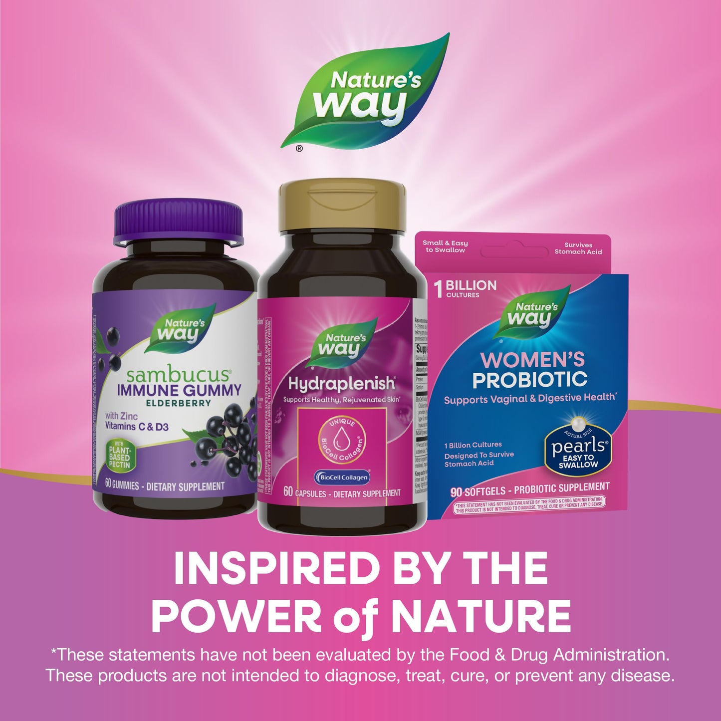 Nature's Way Hydraplenish Unique BioCell Collagen with Hyaluronic Acid, MSM, Supports Healthy Hair, Skin and Nails Capsules, 60 Count
