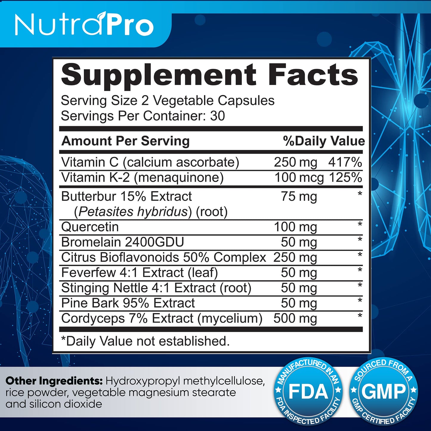 NutraPro White Lung Lung Cleanse & Detox Capsule, 60 Count
