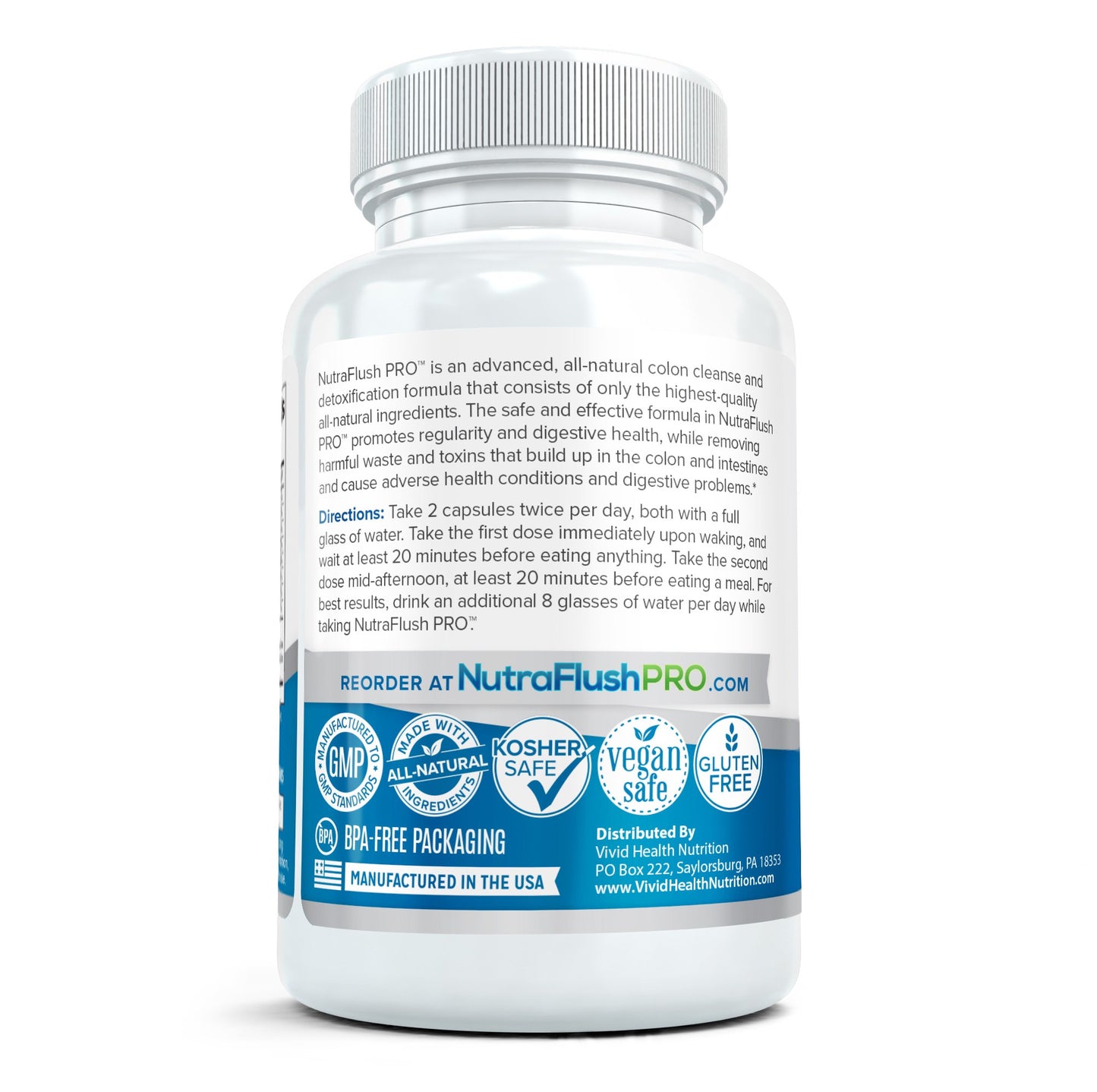 Nutraflush Pro Complete Colon Cleanser and Full Body Detox Cleanse Supplement Capsule 60 Capsules