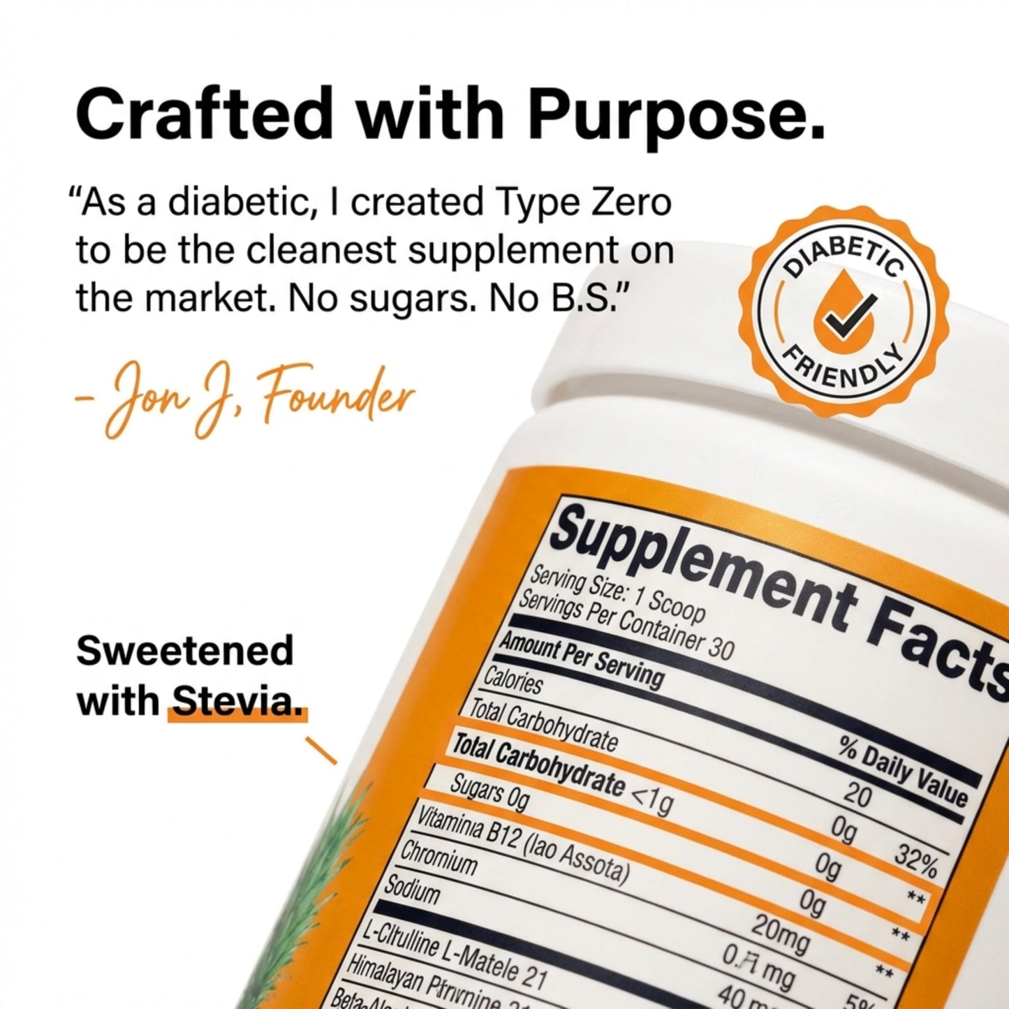 Type Zero Clean Stim Free Pre Workout Powder 10