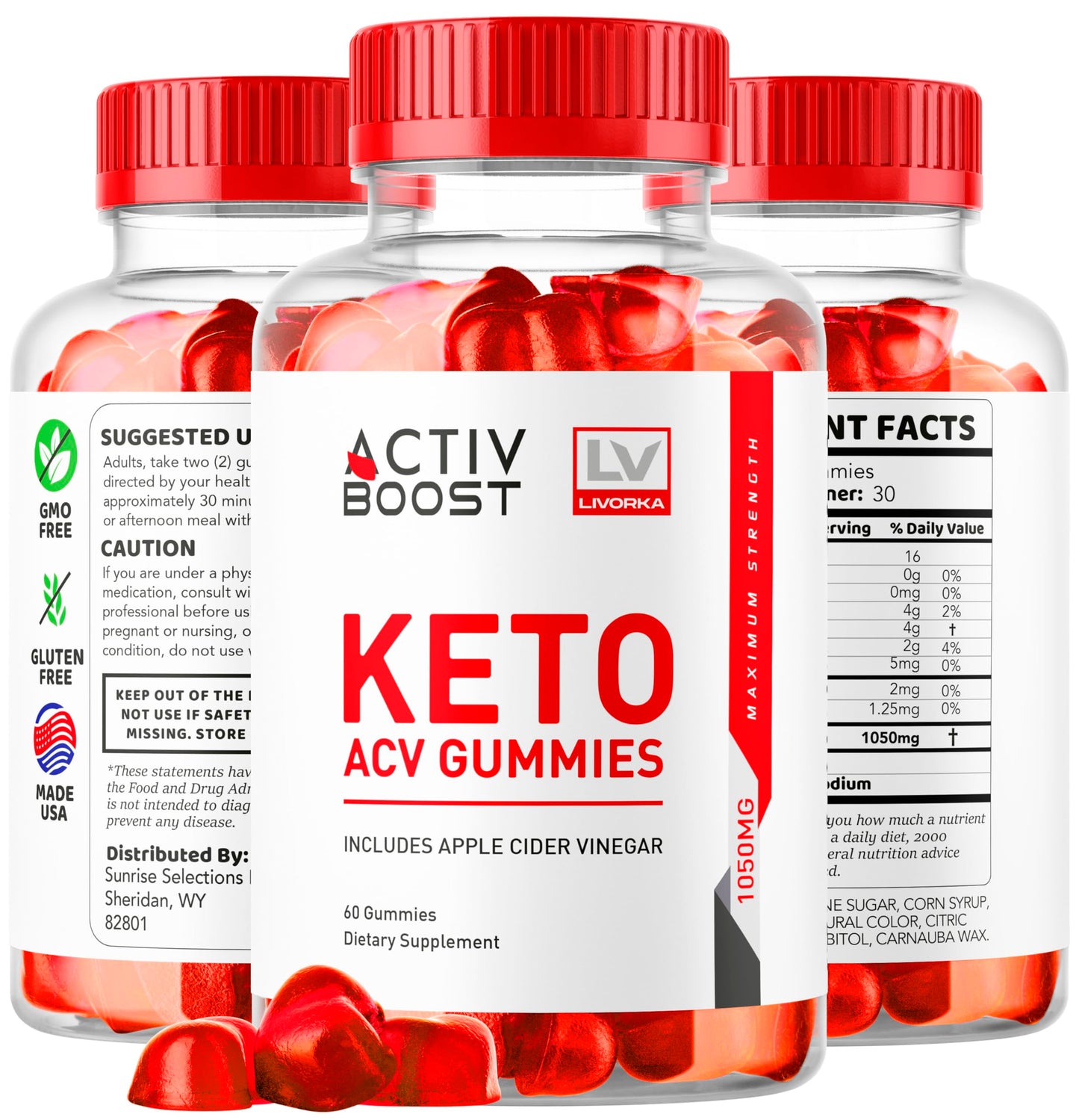 LIVORKA ActivBoost Keto ACV Gummies 300 Gummies