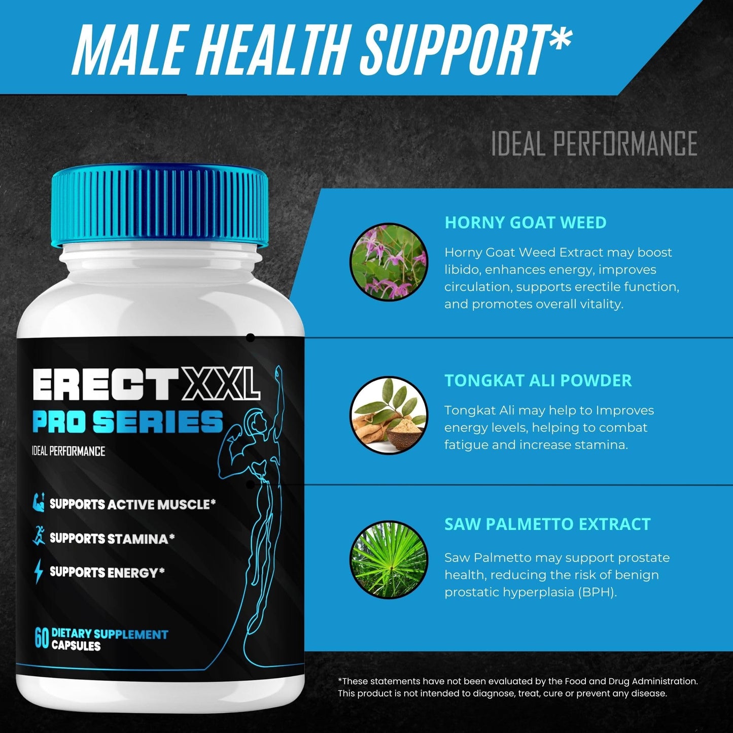 IDEAL PERFORMANCE Erect XXL Pro Series Capsules, 180 Count