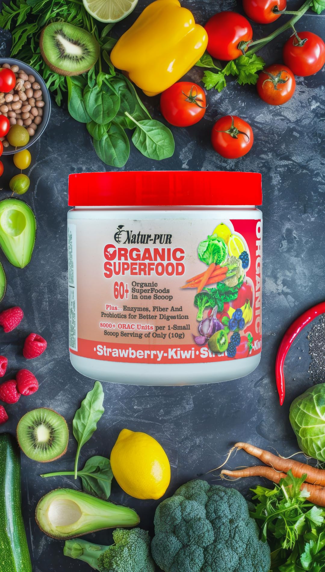Natur-Pur Greens - Organic Superfood Powder, 21.2 oz