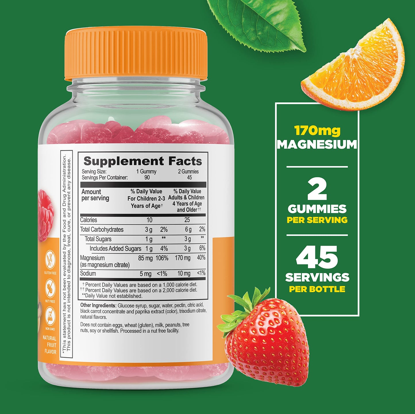VitaWorks Lifeable Magnesium Citrate Kids + Iron & Vitamin C Kids Gummies Bundle - Chewable
