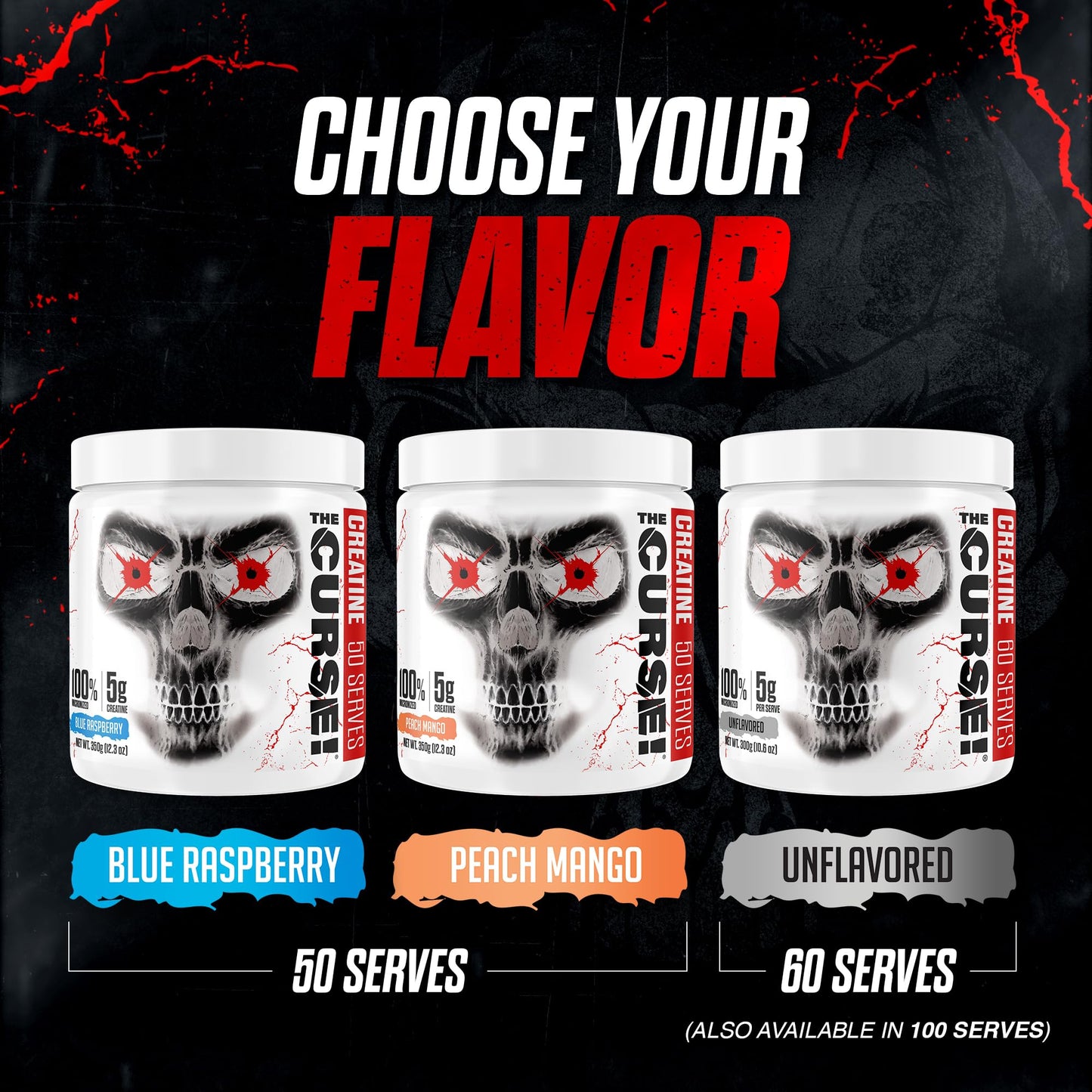 JNX SPORTS The Curse! Creatine Monohydrate Powder 10.6 Ounce