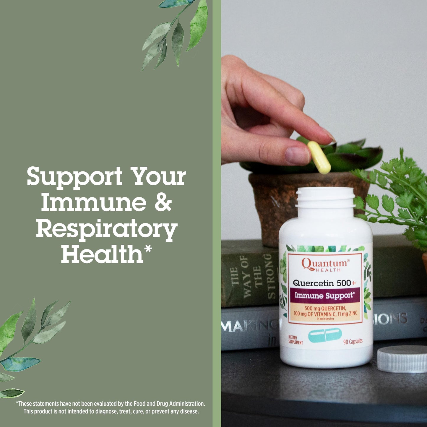 Quantum Quercetin 500+ Immune & Respiratory Support, 90 Capsules
