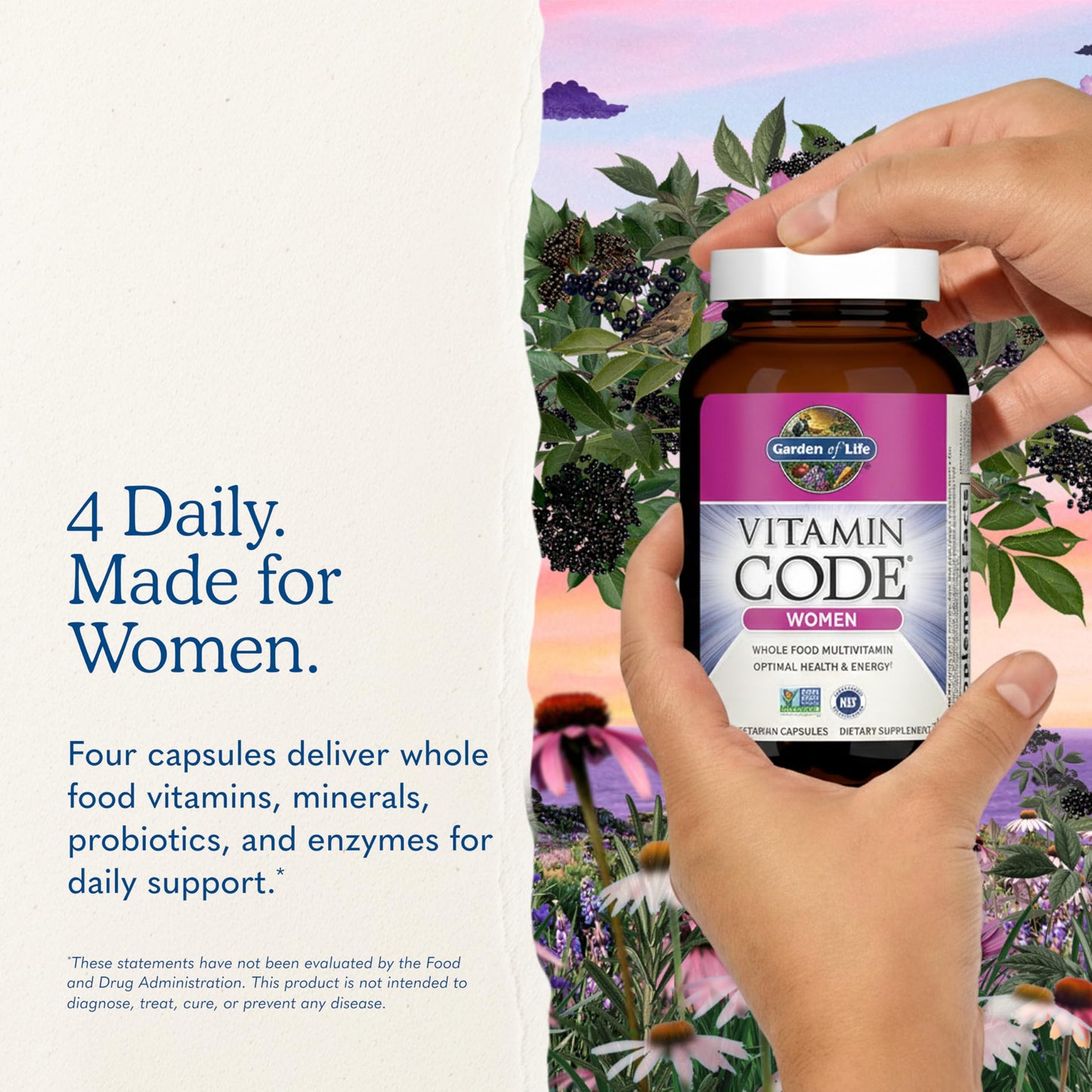 Garden of Life Vitamin Code Women's Multivitamin with Iron and Folate 120 Capsules