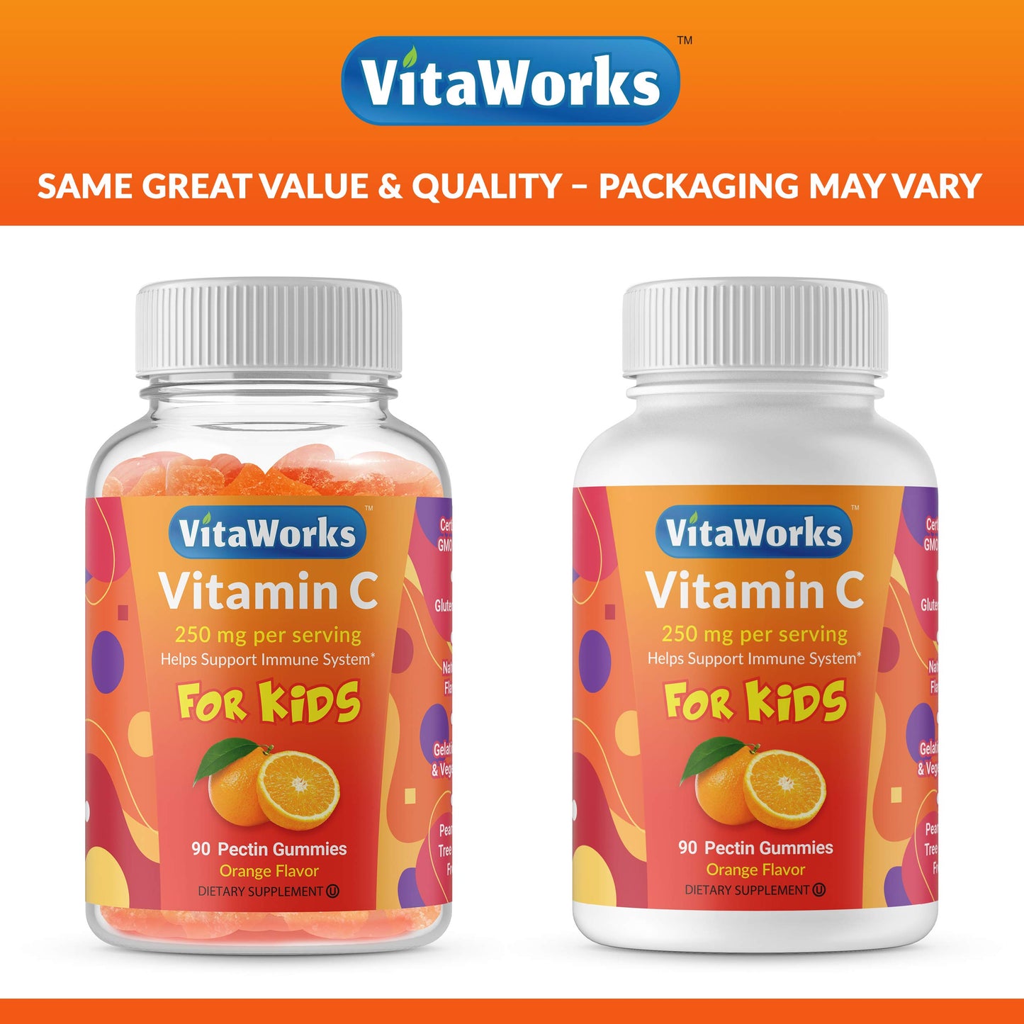 VitaWorks Vitamin C Gummies for Kids, 90 Count