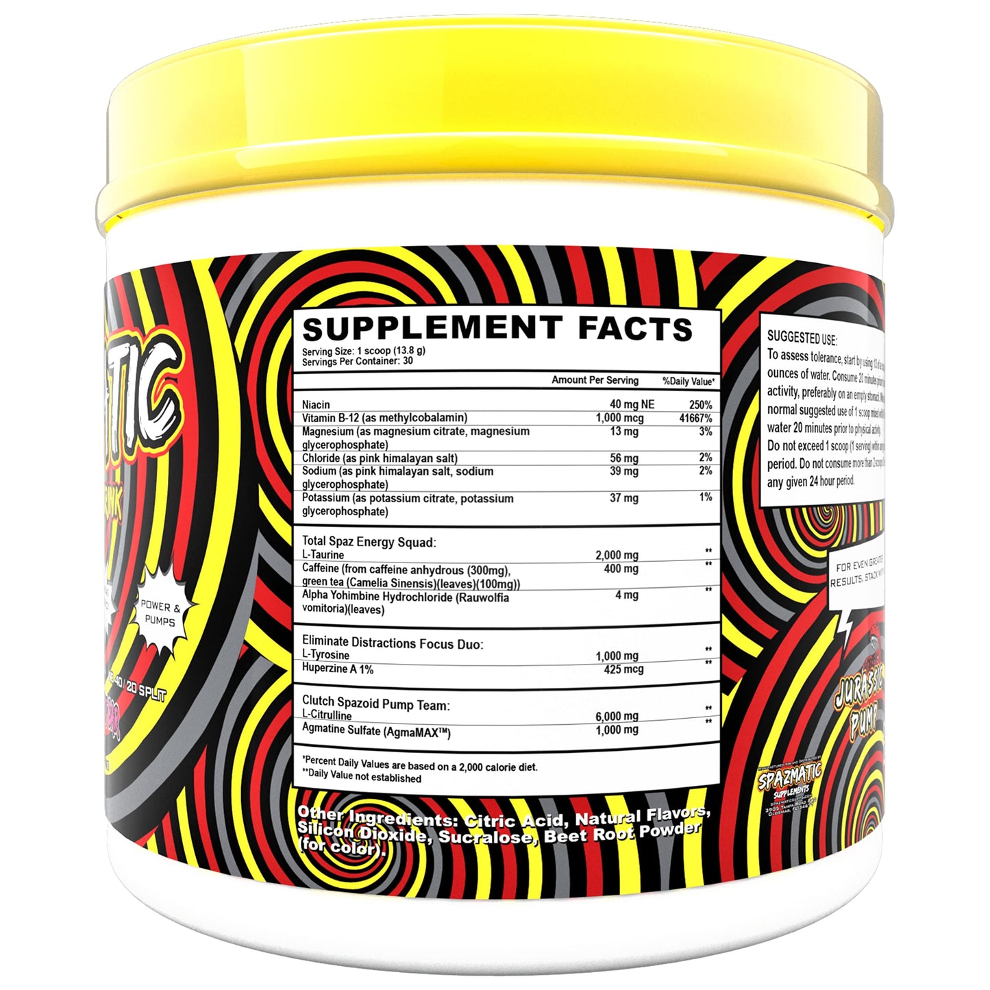 SPAZMATIC Pre-Workout Powder 13.8 Ounce