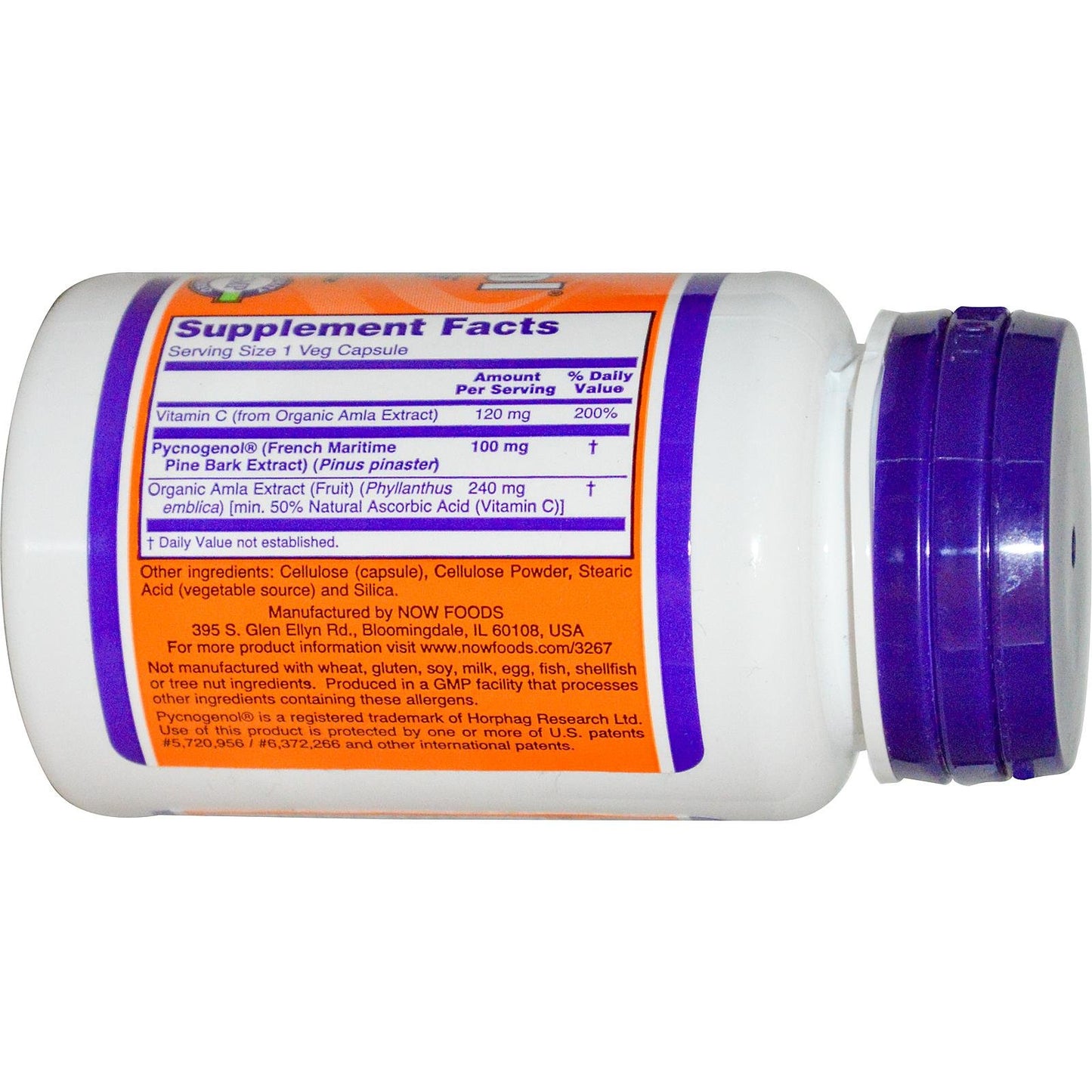 NOW Foods Pycnogenol 100 mg Capsules, 60 Count
