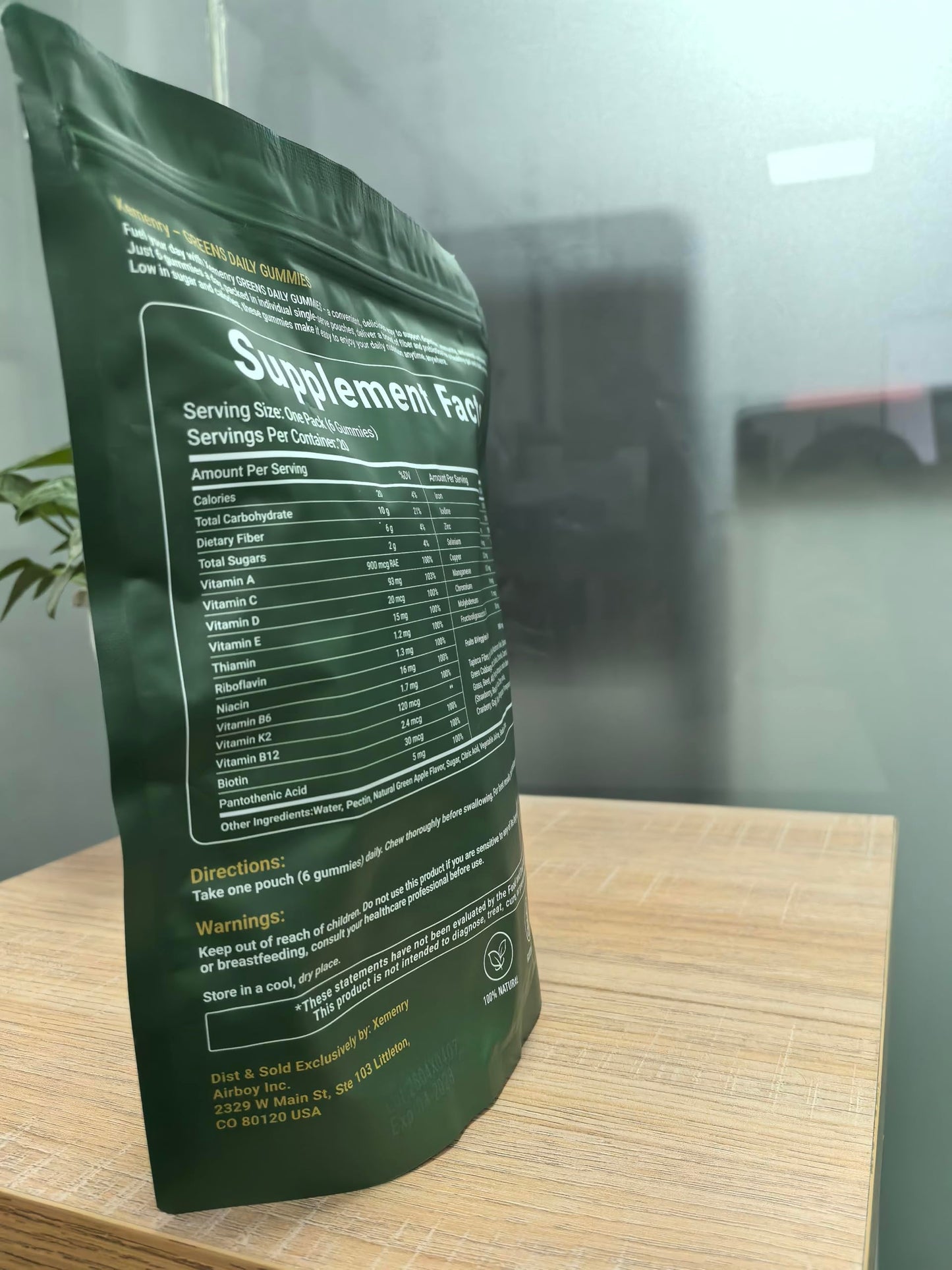 Xemenry Super Greens Multivitamin Gummies 120 Count