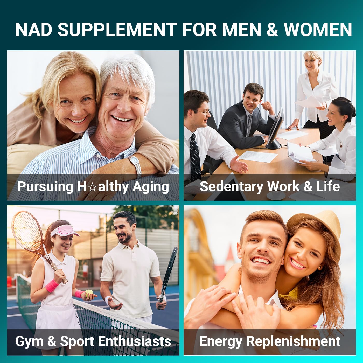 Svovita NAD Supplement 500mg Liposomal NAD+ Supplement with Trans-Resveratrol for Women & Men, Vegan Non-GMO, 60 Capsules