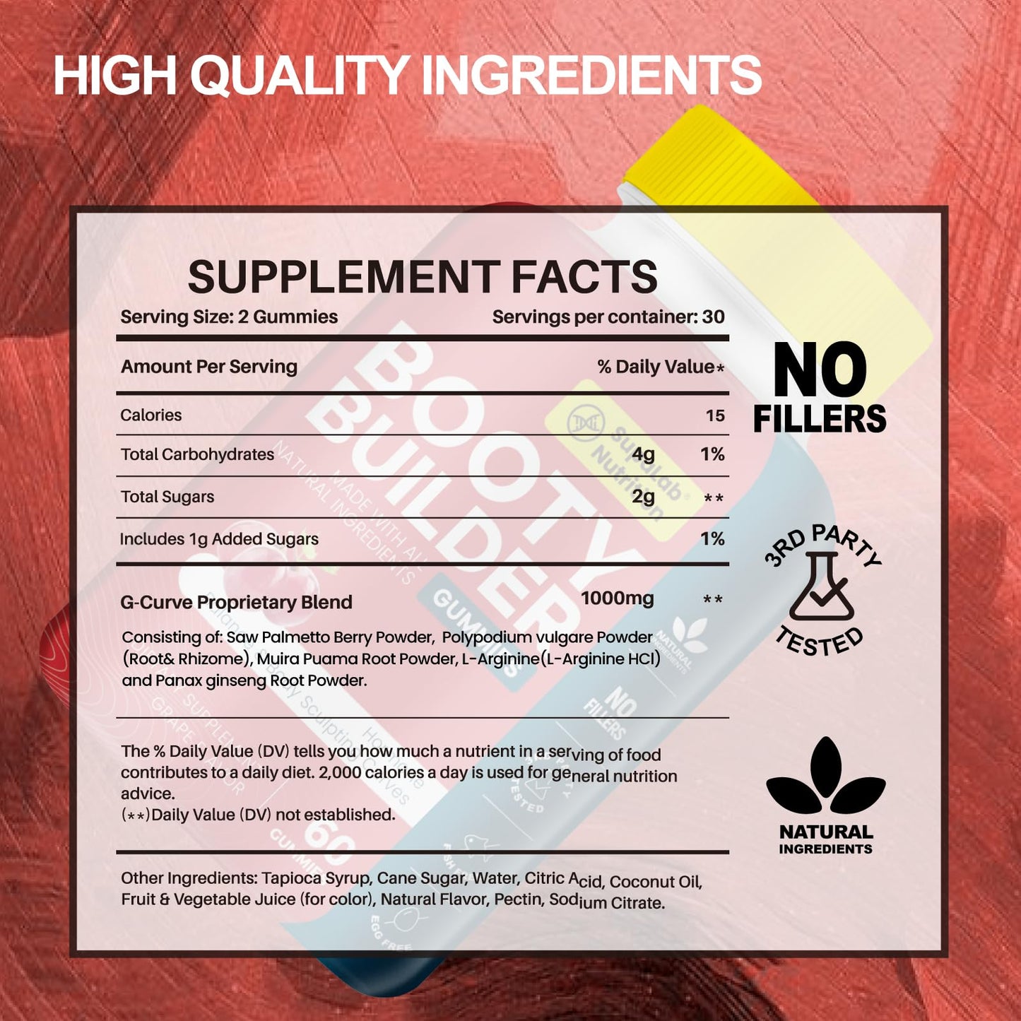 MEGNETA Booty Support Gummy, 120 Gummies