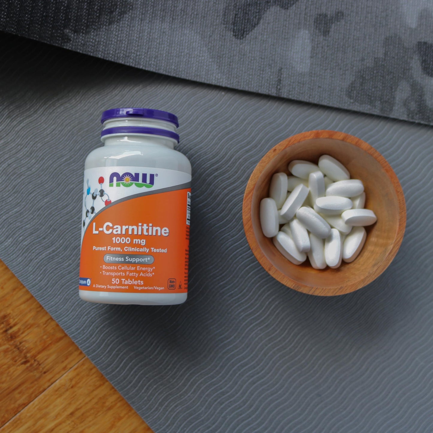NOW Foods L-Carnitine 1,000 mg Tablet, 50 Tablets