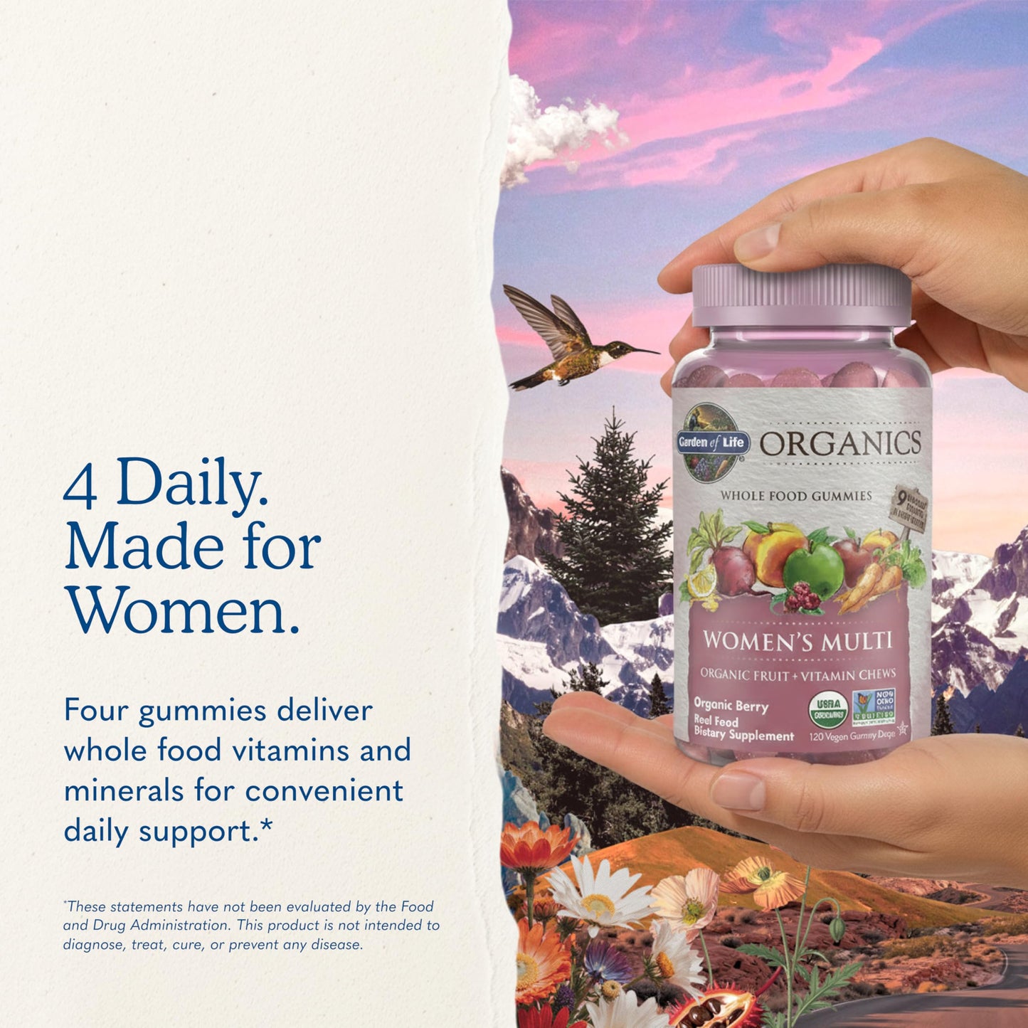 Garden of Life Organics Women's Gummies Multivitamin, 120 Gummies