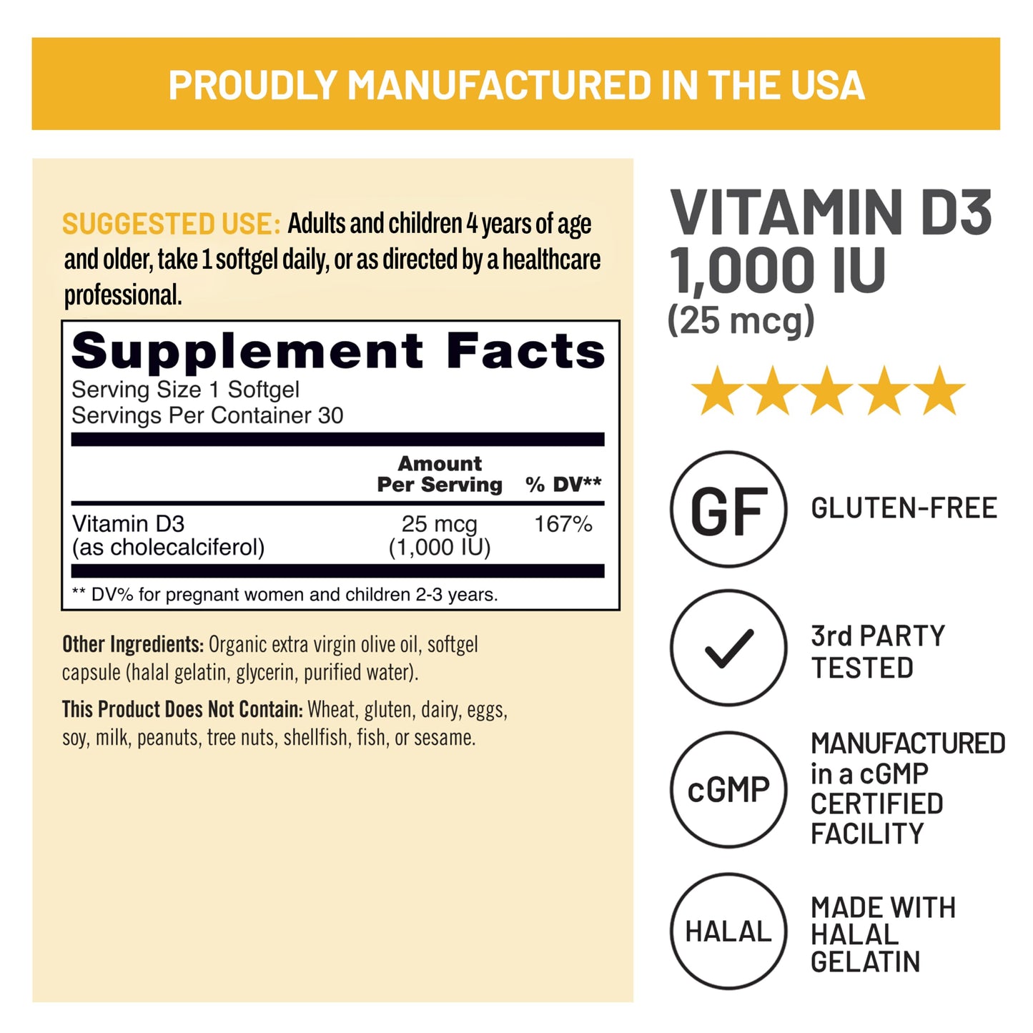 NatureWise Vitamin D3 1000iu (25 mcg) Softgel 30 Count
