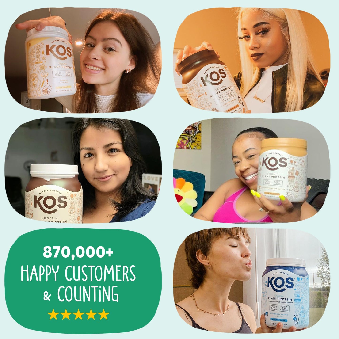 KOS Vegan Protein Powder 24 oz