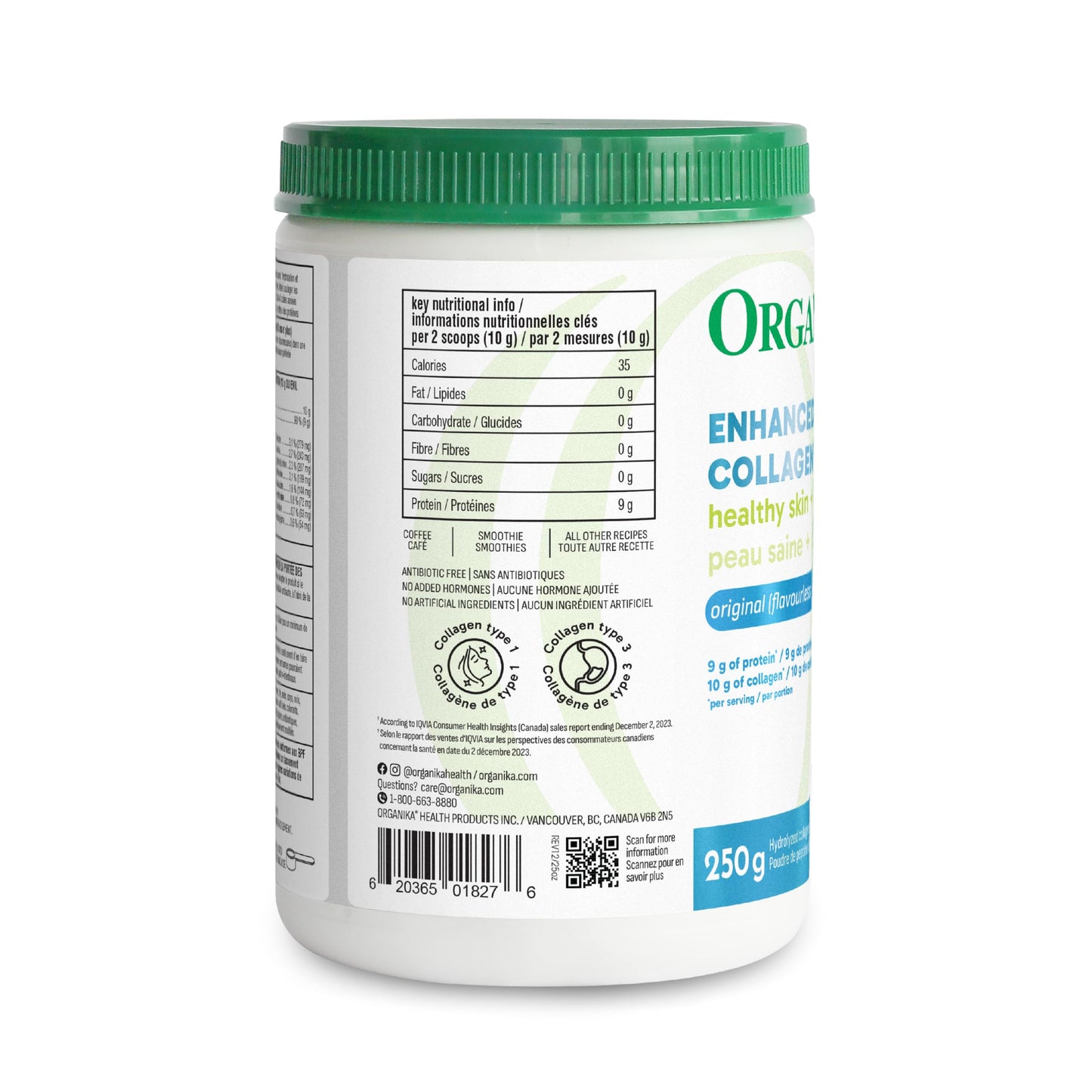 Organika Collagen Enhanced Powder 8.82 Ounce