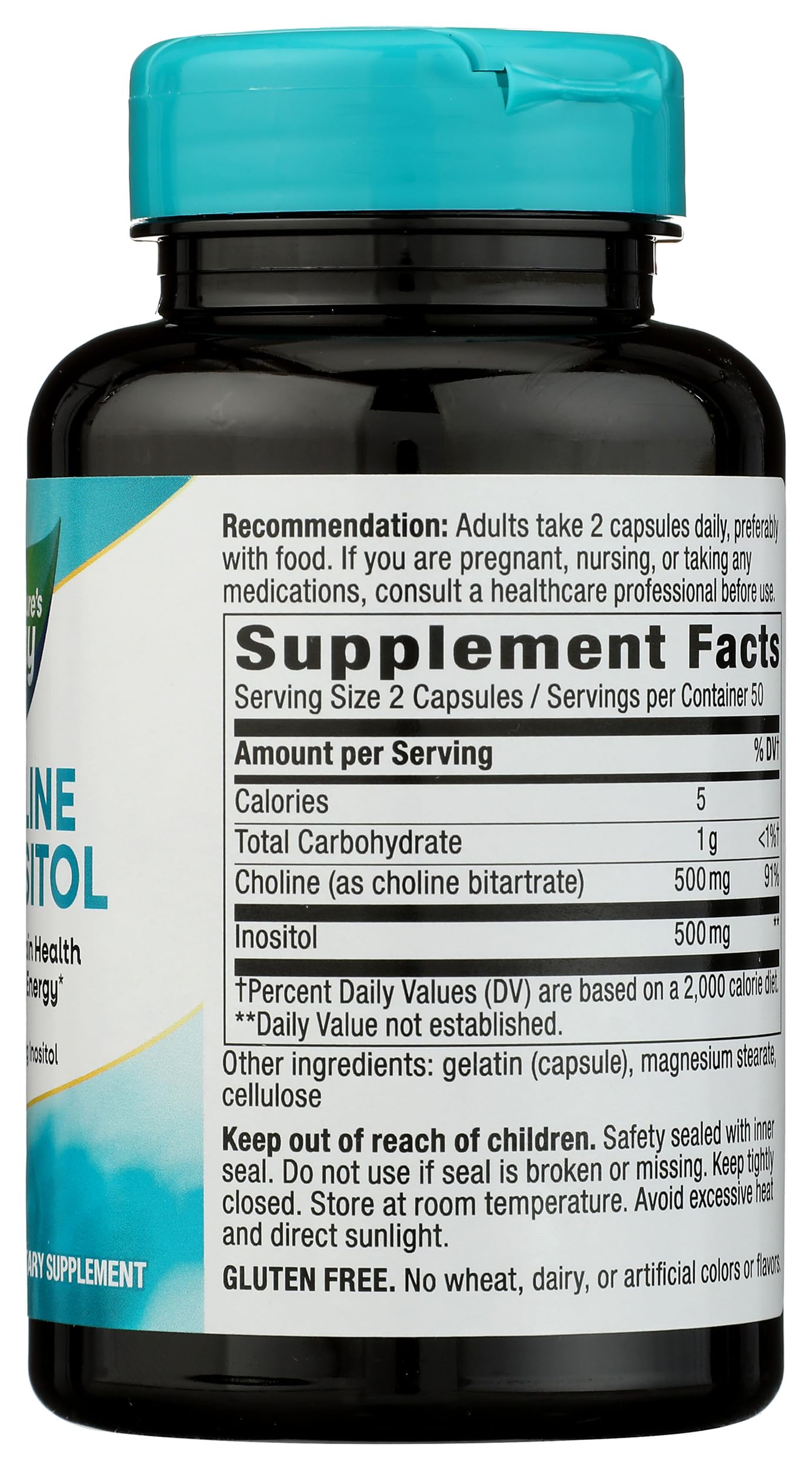 Nature's Way Choline & Inositol Capsules, 100 Count
