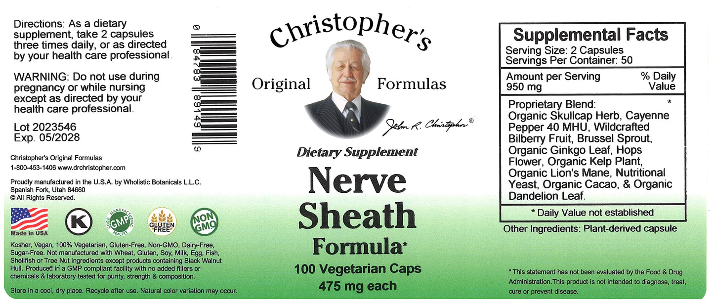Christopher's Original Formulas Nerve Sheath Formula Capsule 100