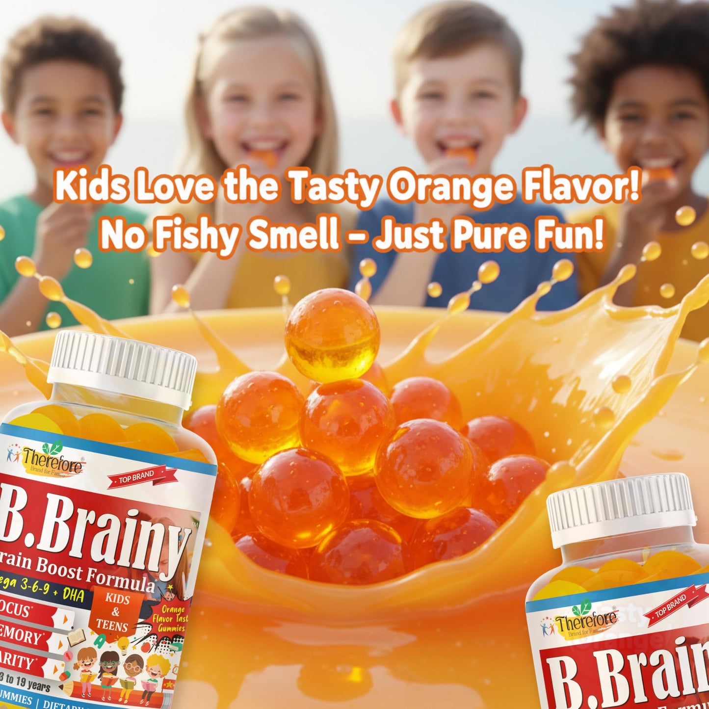 Therefore B.Brainy Focus Gummies for Kids & Teens, 60 Count