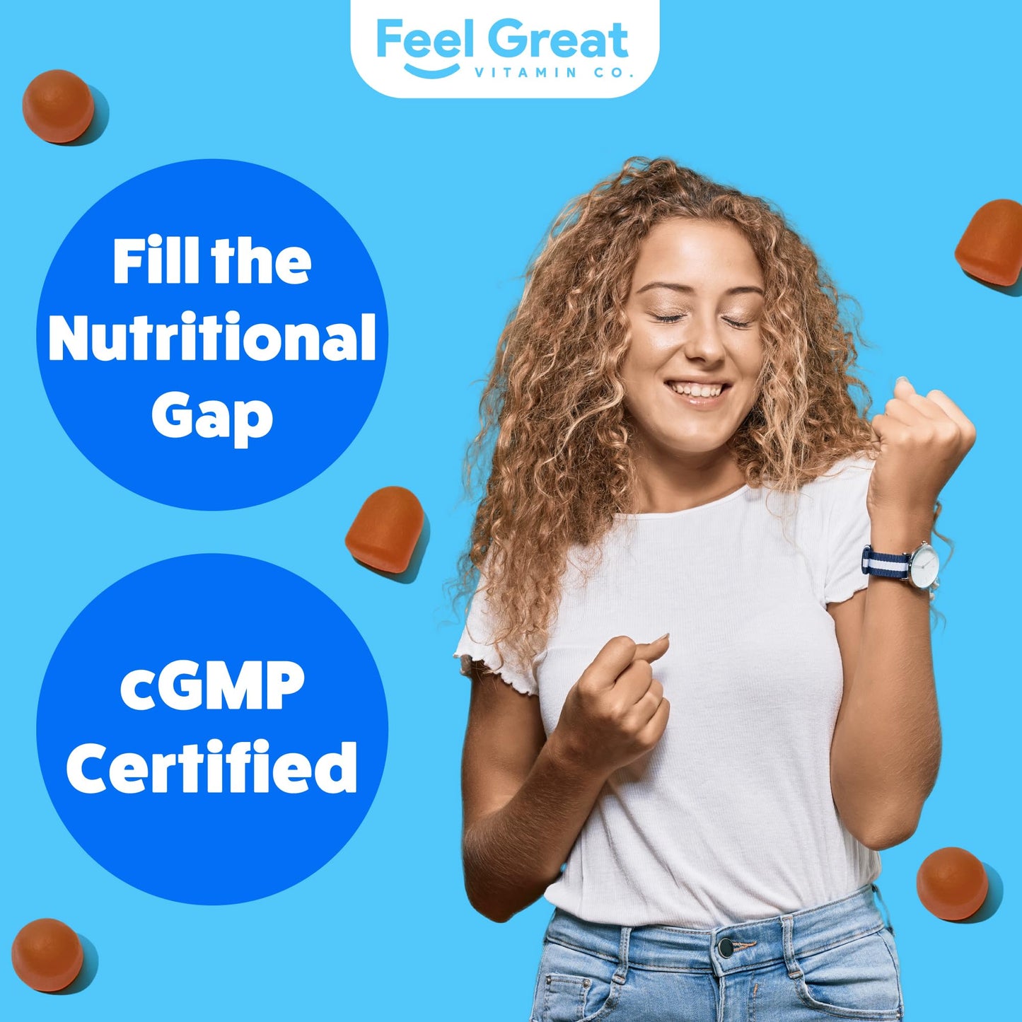 The Feel Great Vitamin Company Teen Vitamins Multivitamin Gummies, 60 Count