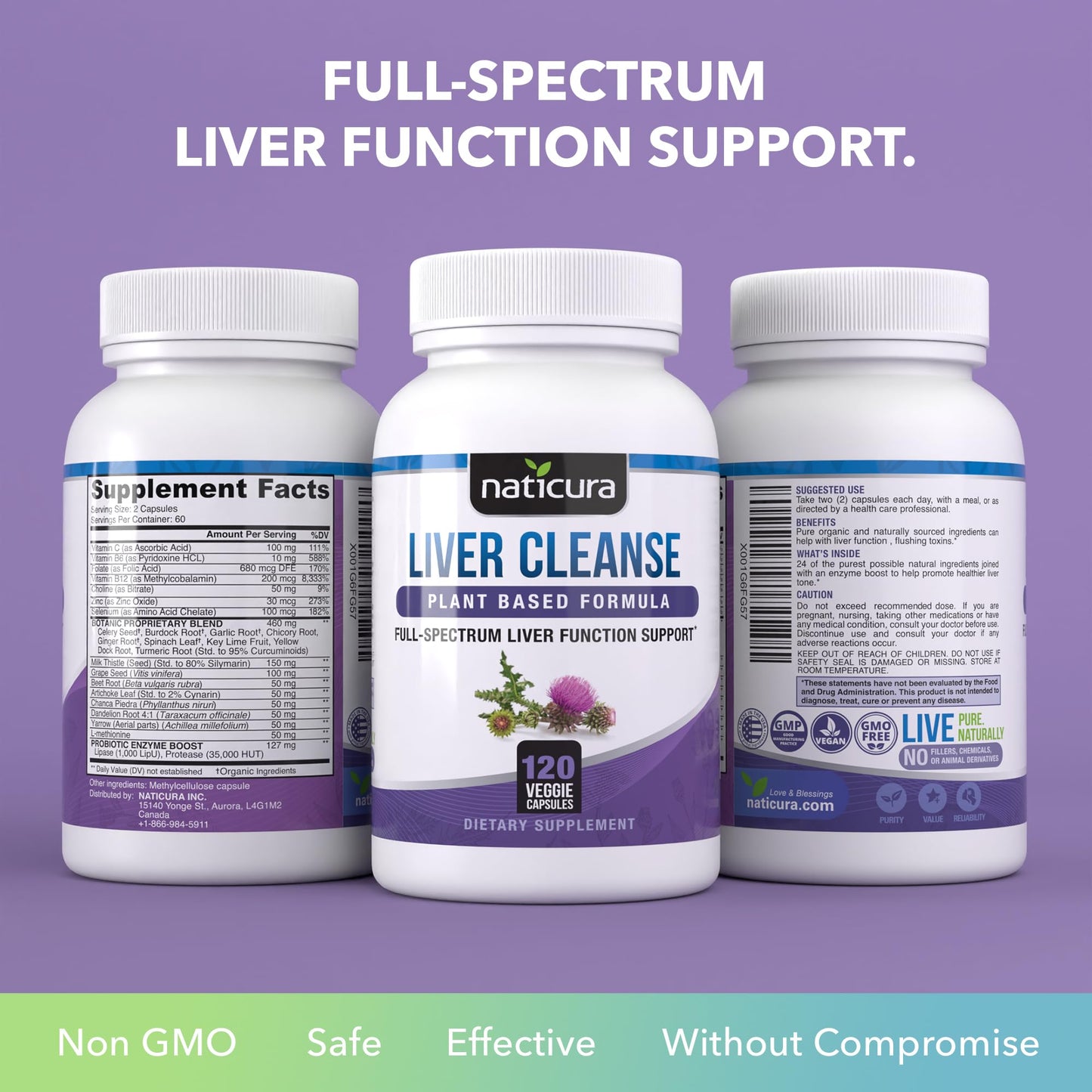 Naticura Liver Cleanse Plant-Based Formula Capsules 1 Count