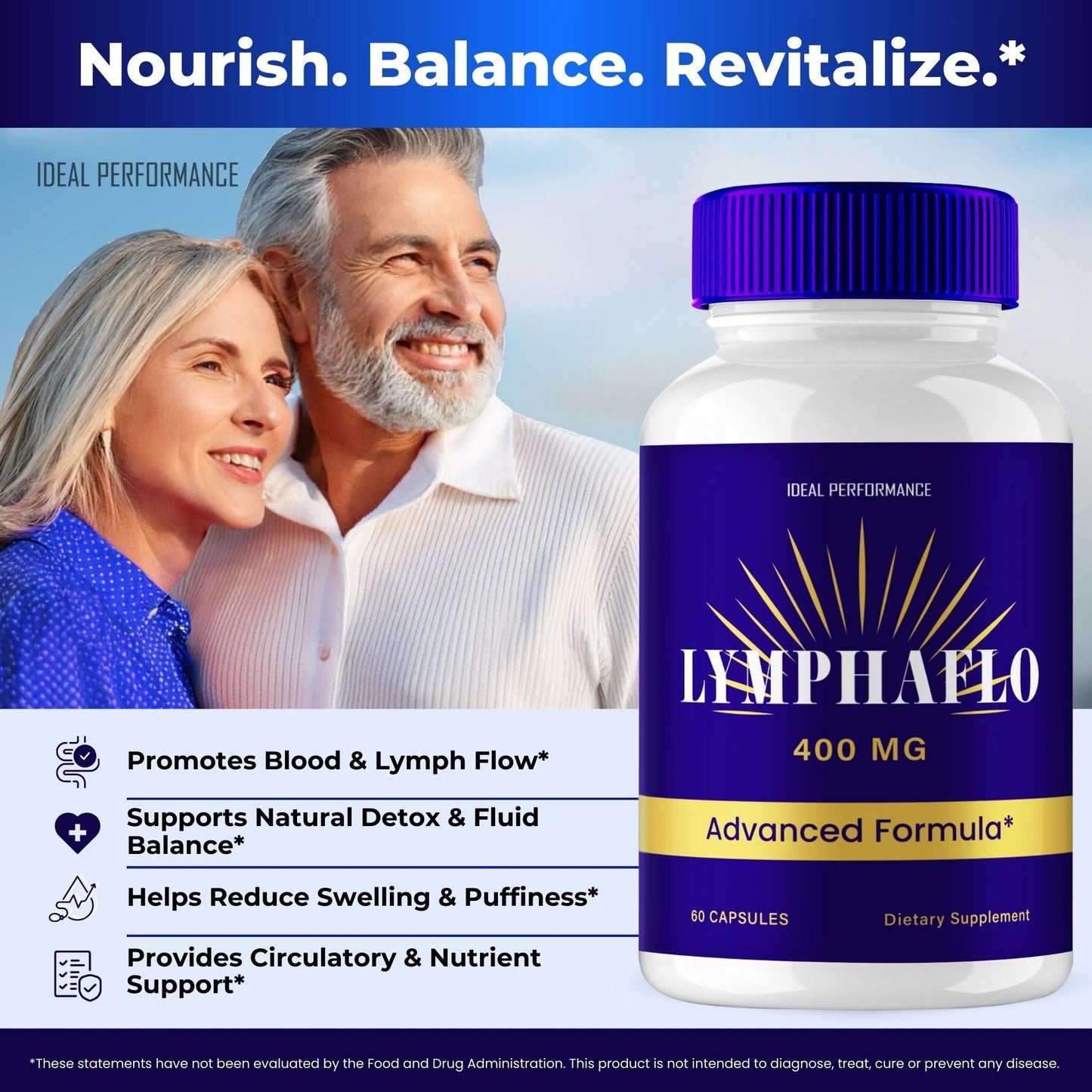 IDEAL PERFORMANCE LymphaFlo Advanced Blood Formula Capsules, 300 Capsules