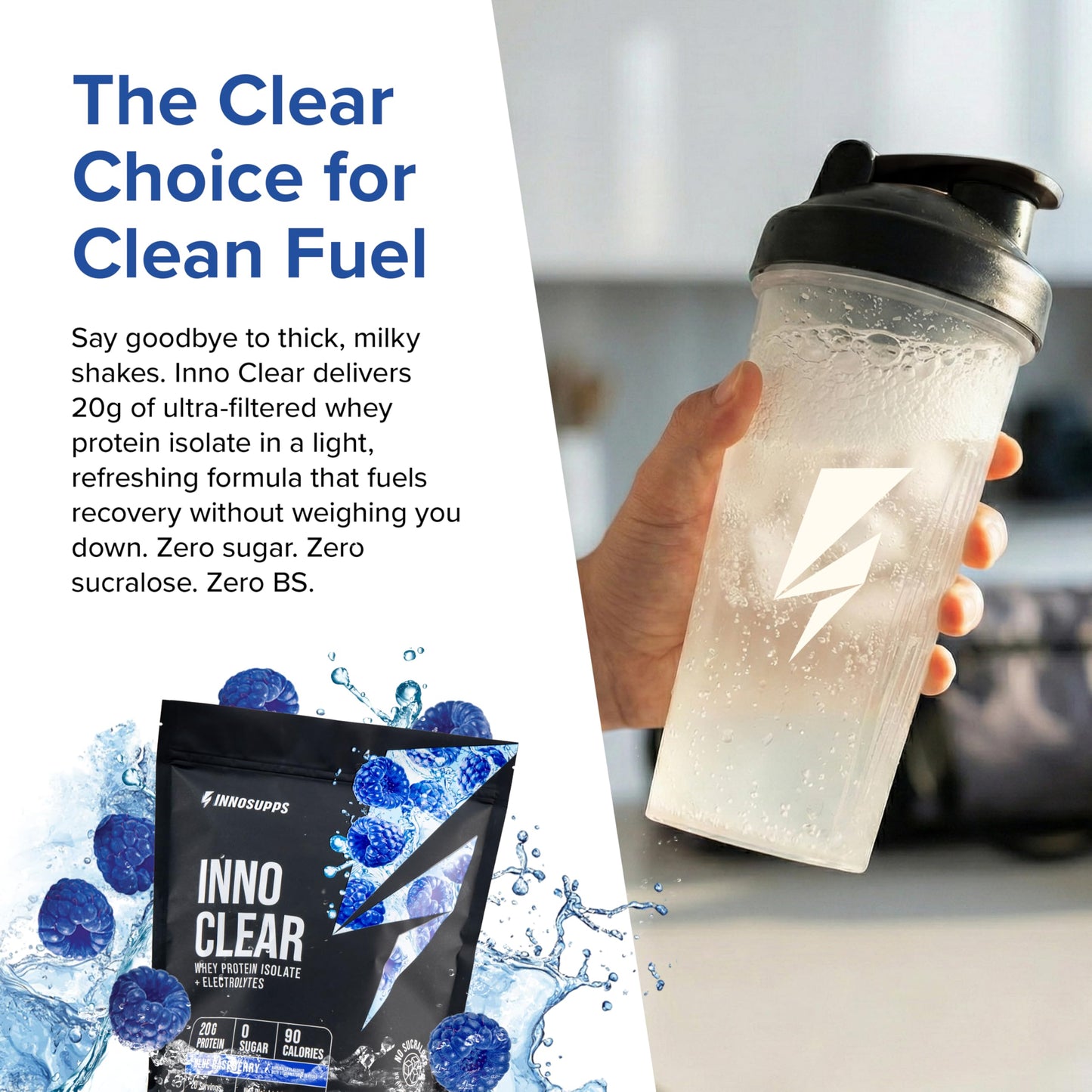 InnoSupps Clear Whey Protein Powder 1.24 Pound
