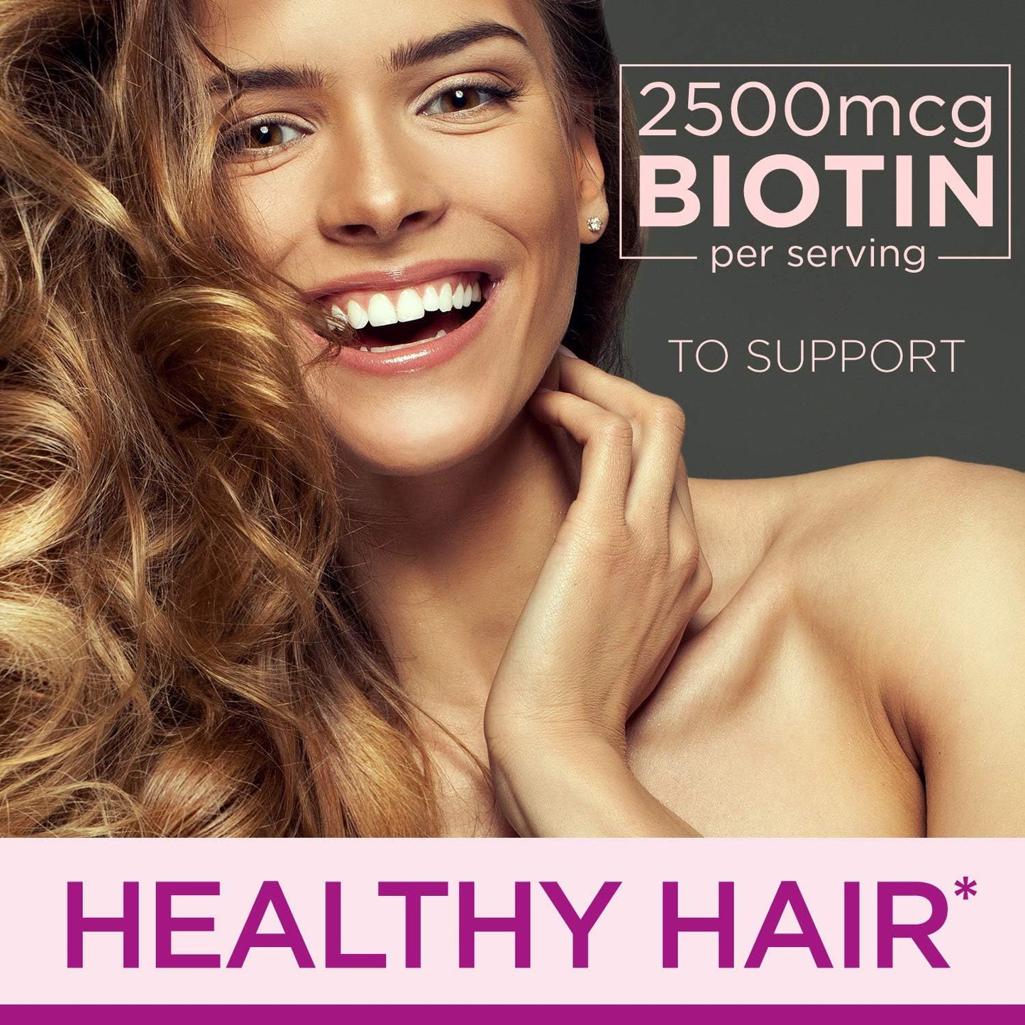 Nature's Bounty Optimal Solutions Hair, Skin & Nails Formula with 3,000 mcg Biotin Caplets, 120 Count