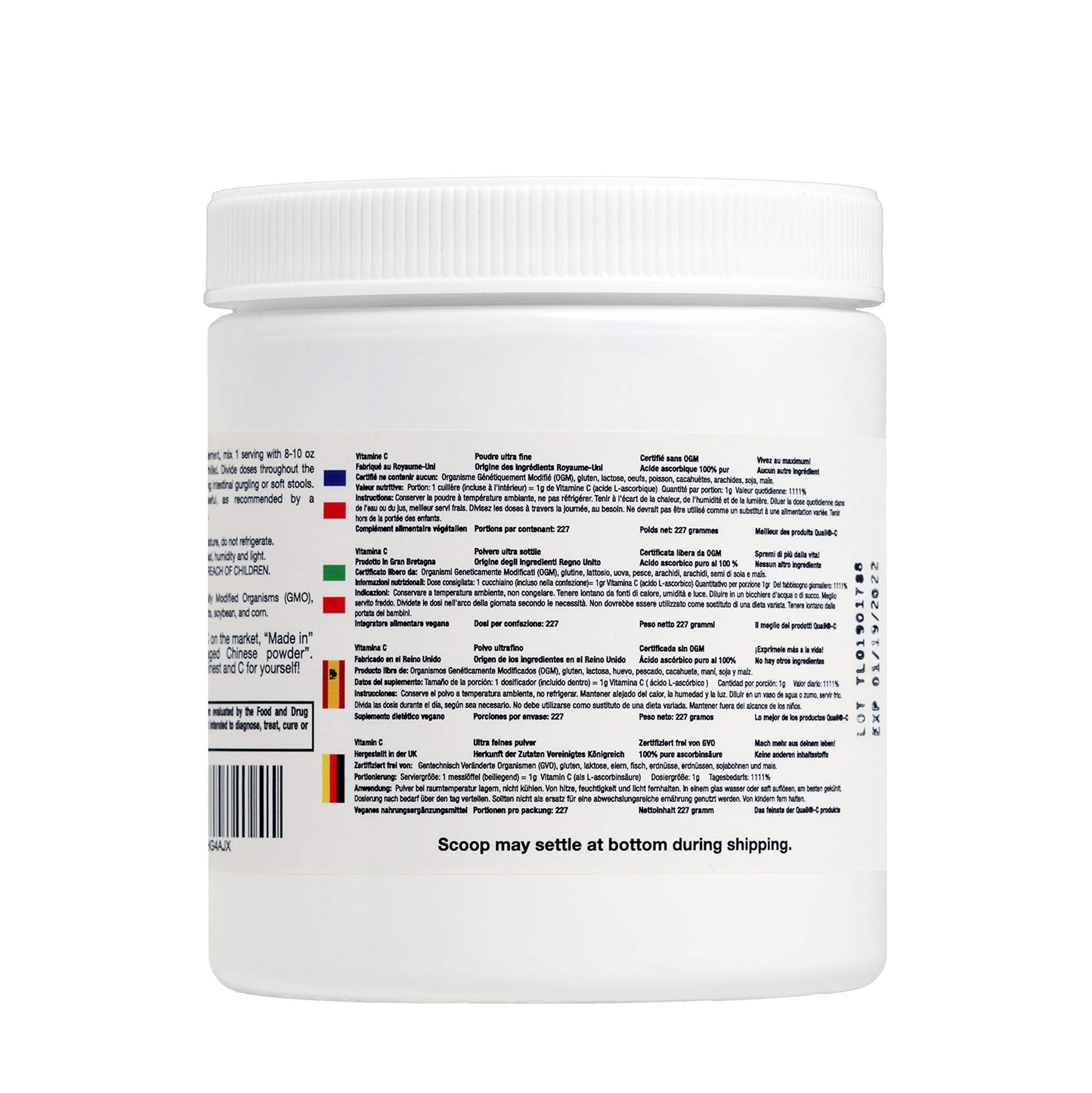 GMOFreeVitamins Ultra Fine Non GMO Vitamin C Powder 8 oz