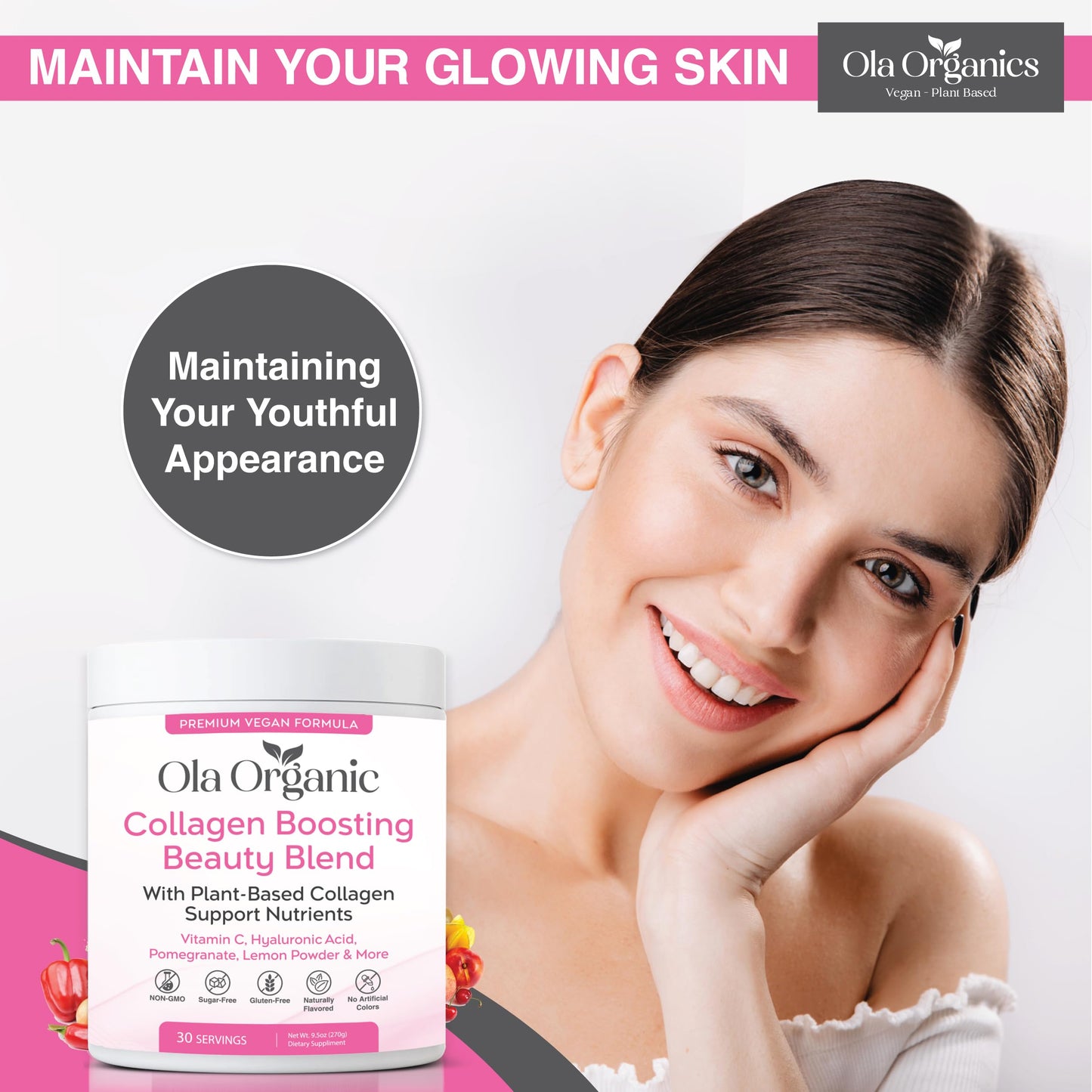 Ola Organic Collagen Booster Powder 6 Ounce