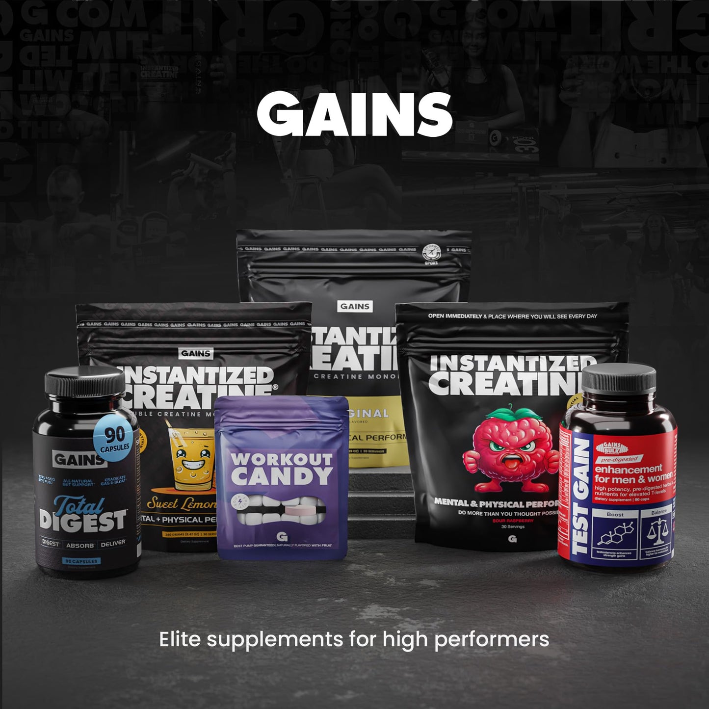 Gains in Bulk Total Digest Digestive Enzymes, Prebiotics and Probiotics for Digestive Health, Bloating Support, Gut Health for Women and Men, Promotes Protein, Carb and Fat Digestion, 270 Capsules