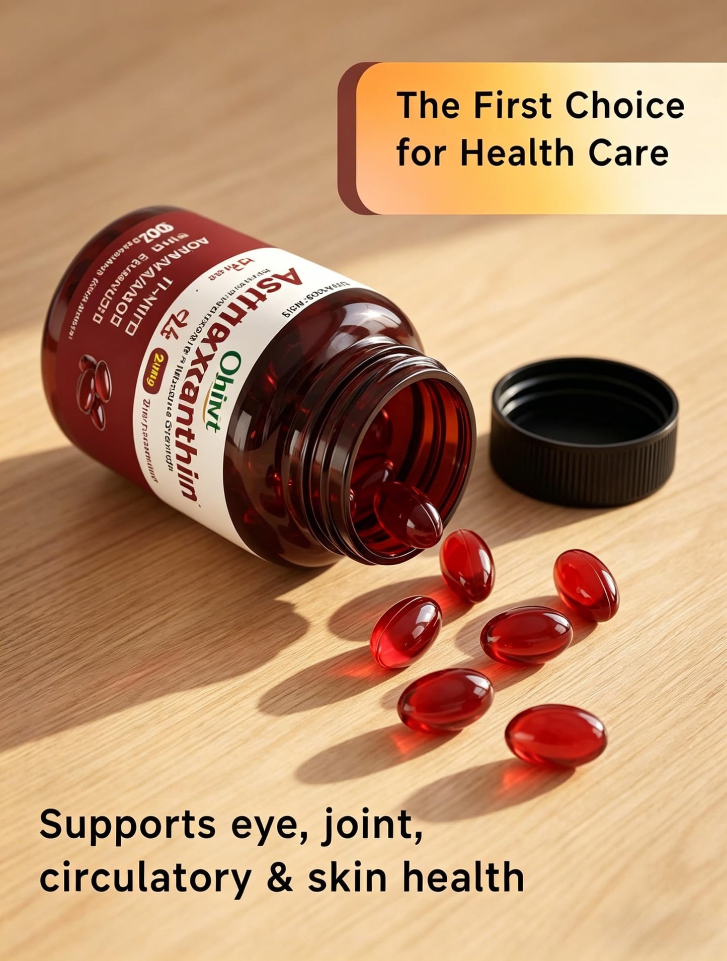 LFKULJ Astaxanthin 24mg Capsule, 200 Capsules