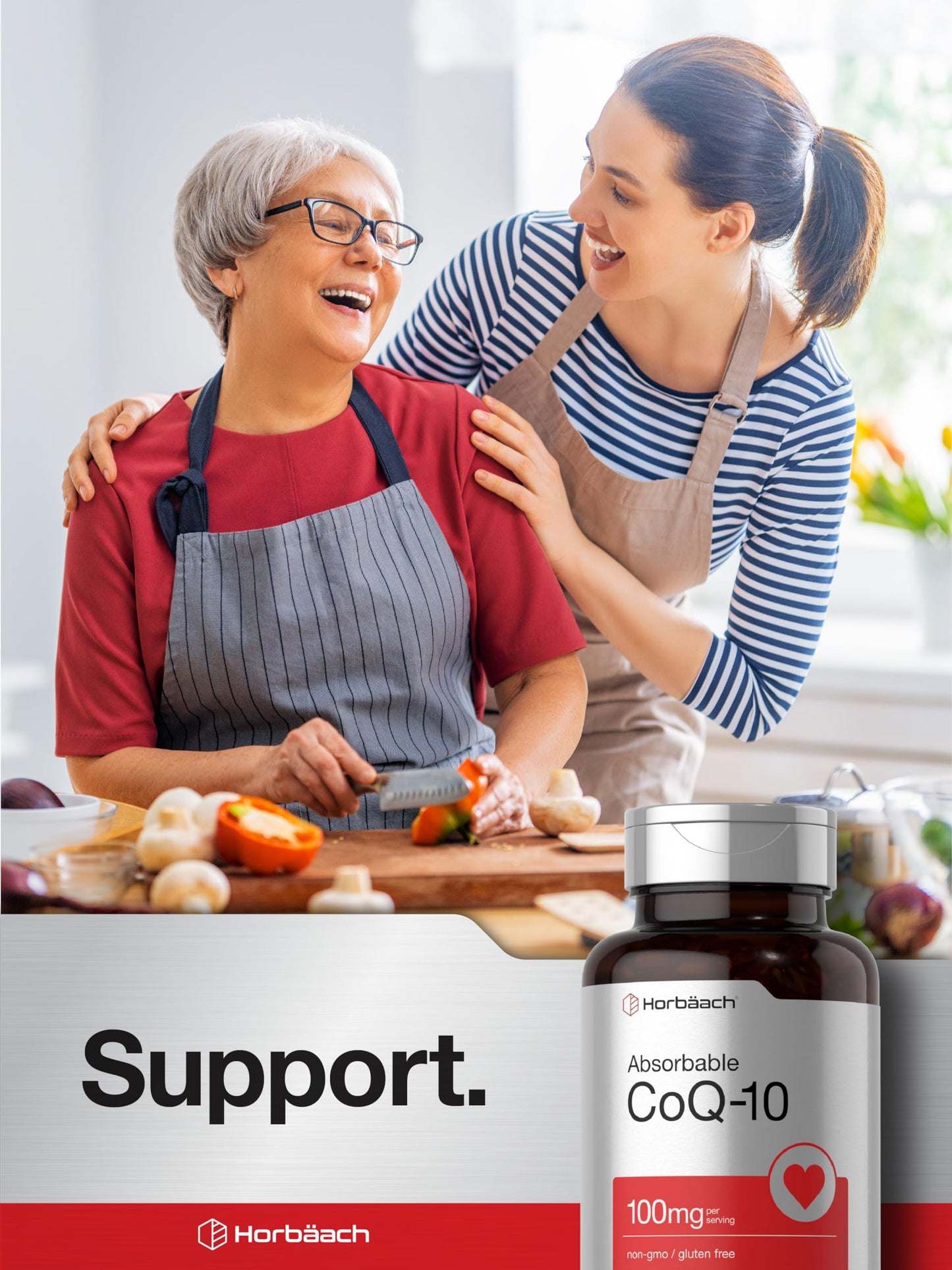 Horbäach CoQ10 100mg Softgels, 120 Count