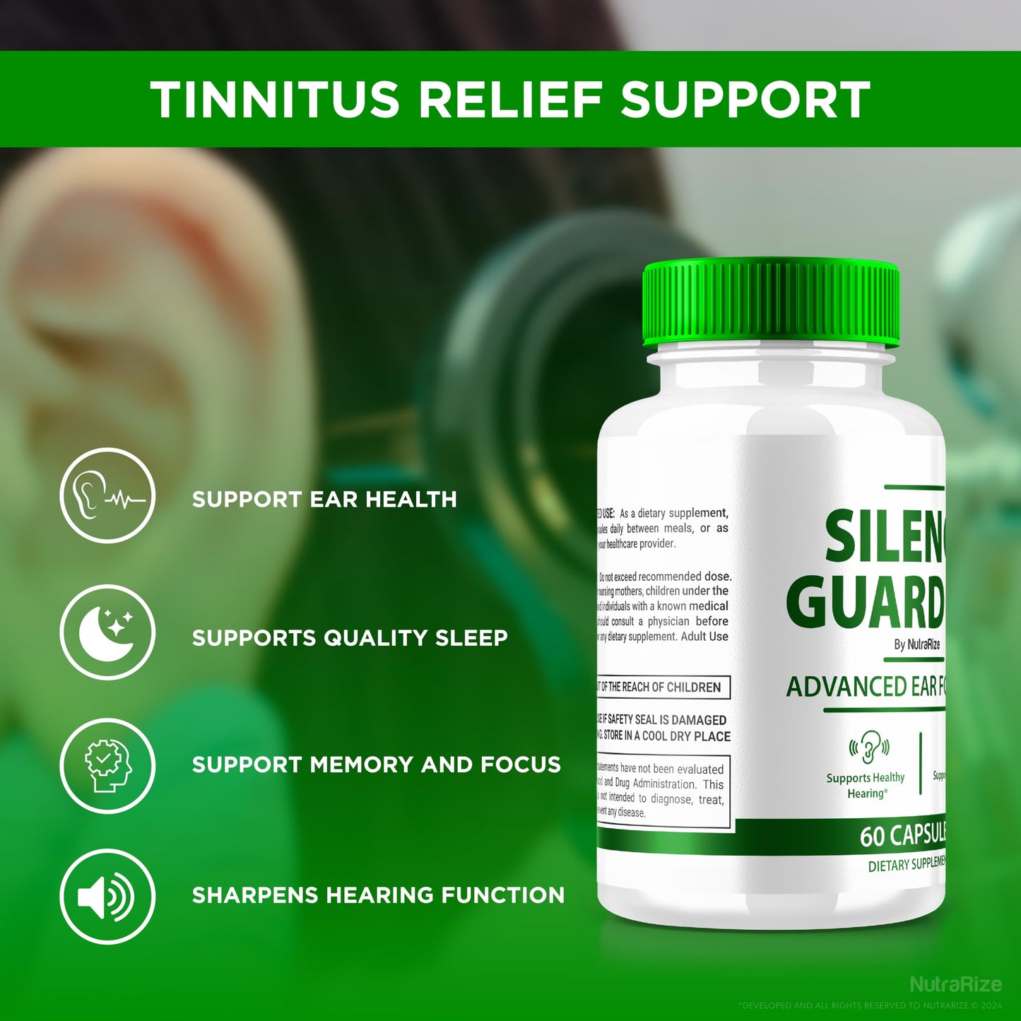 NutraRize Silence Guardian Hearing Support Capsule 120 Capsules