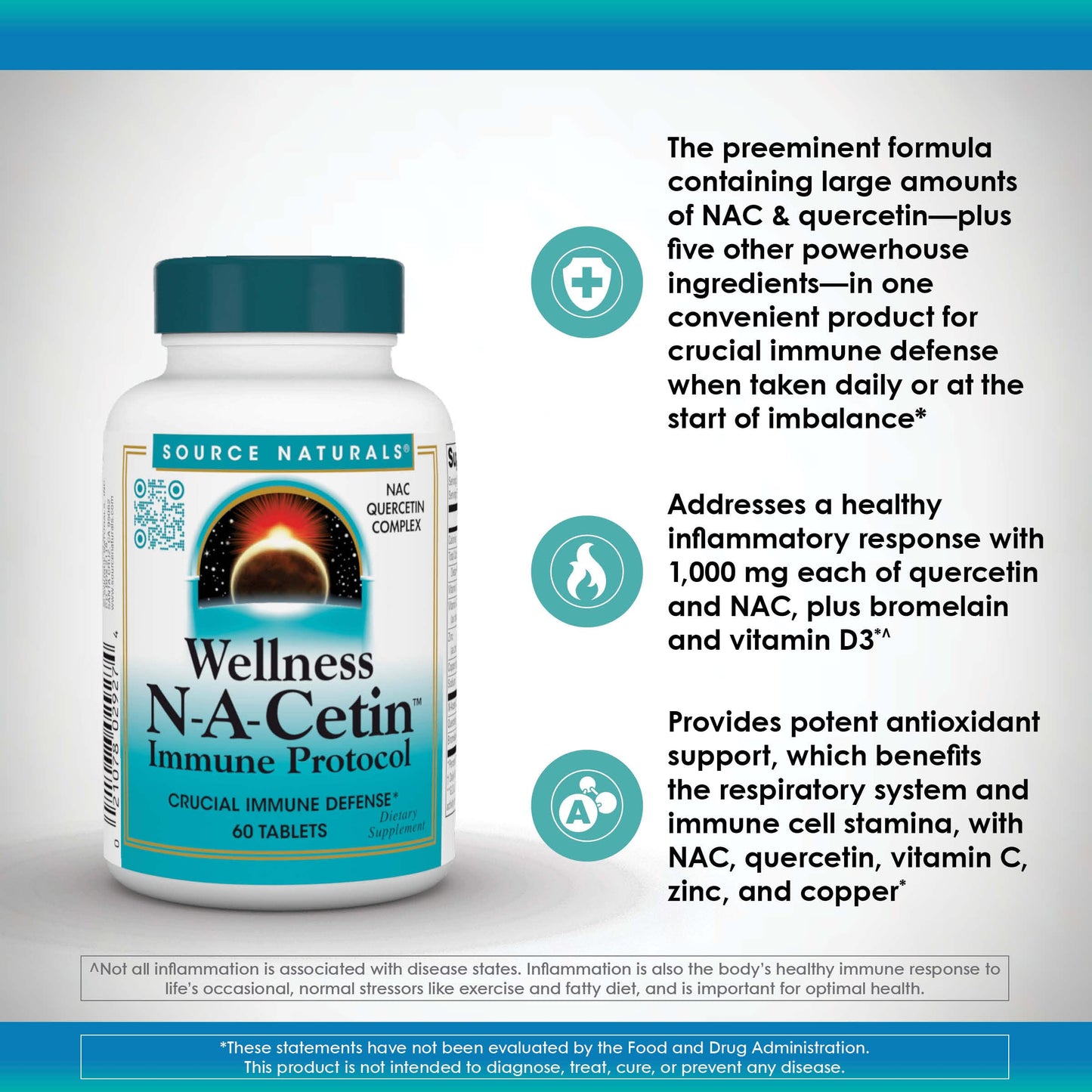 Source Naturals N-A-Cetin Immune Protocol Tablet, 60 Count