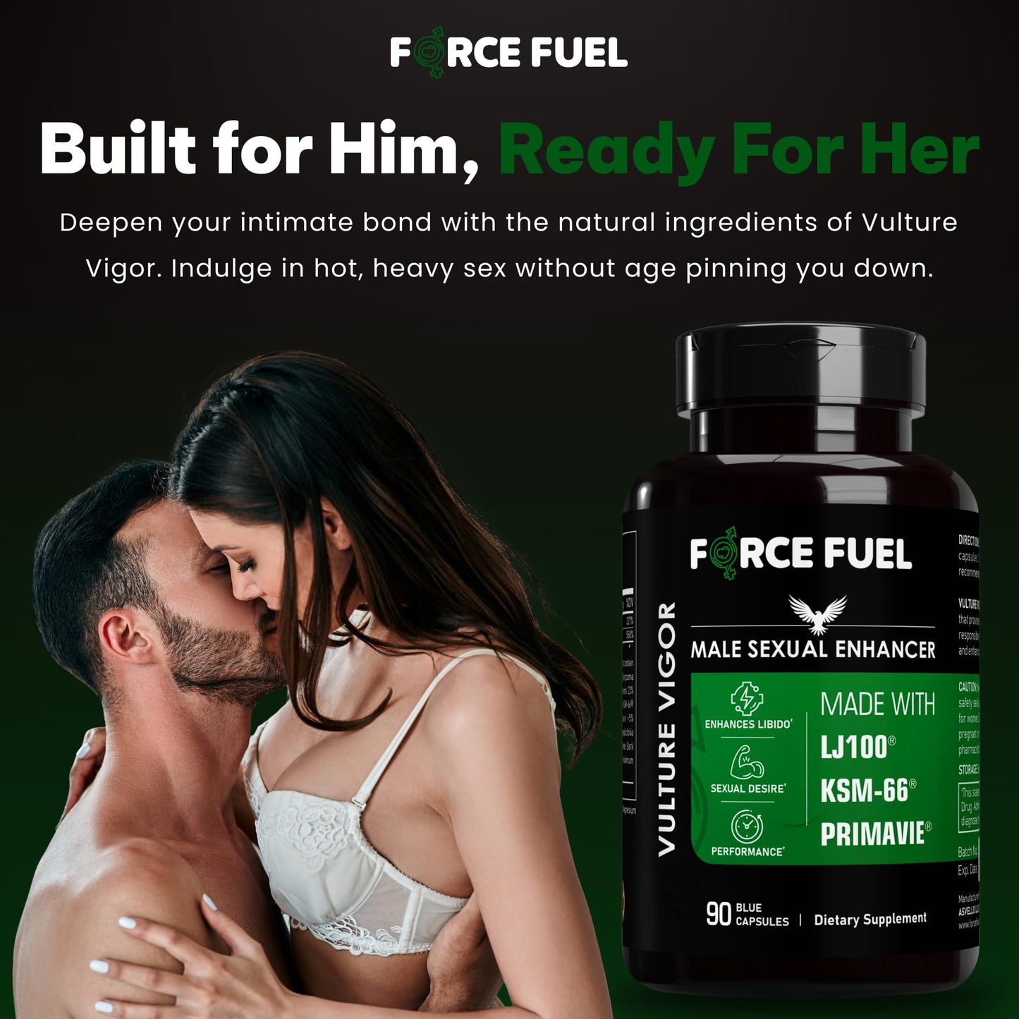 FORCE FUEL Sex Pills for Men Capsules 90 Count