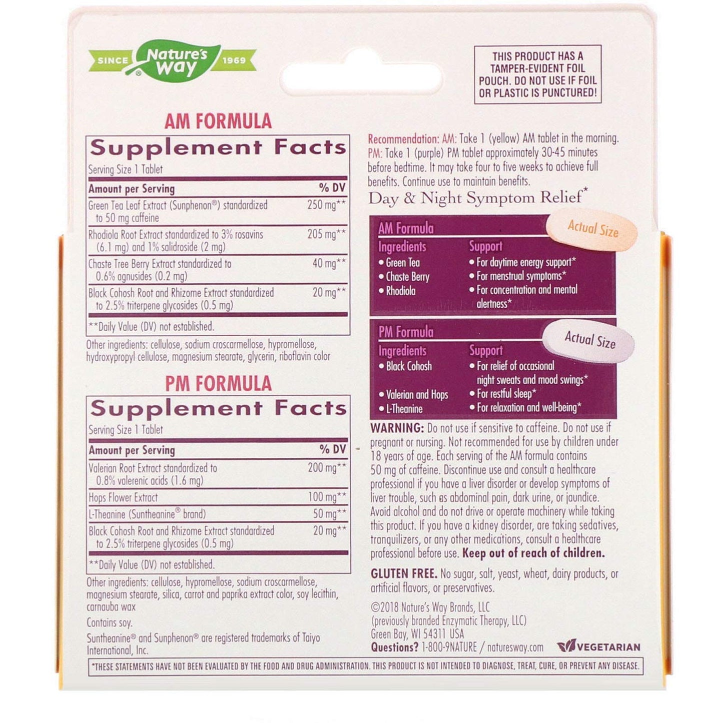 Nature's Way Enzymatic Therapy Am/Pm Perimenopause Formula, 60 Tablets
