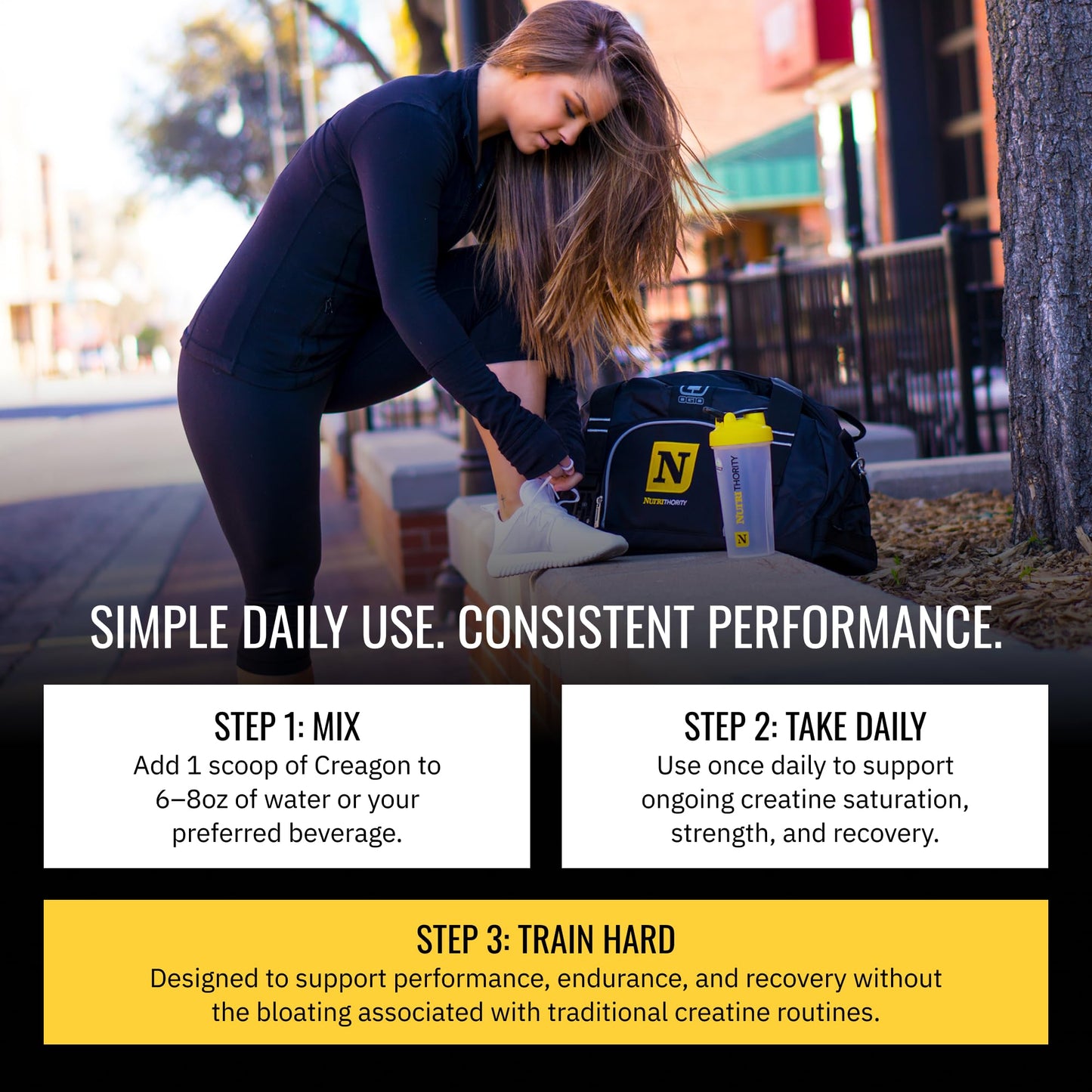Nutrithority Creagon Advanced Creatine Powder Complex, Monohydrate Creatine Blend with Dicreatine Malate & Russian Tarragon, 19 Servings