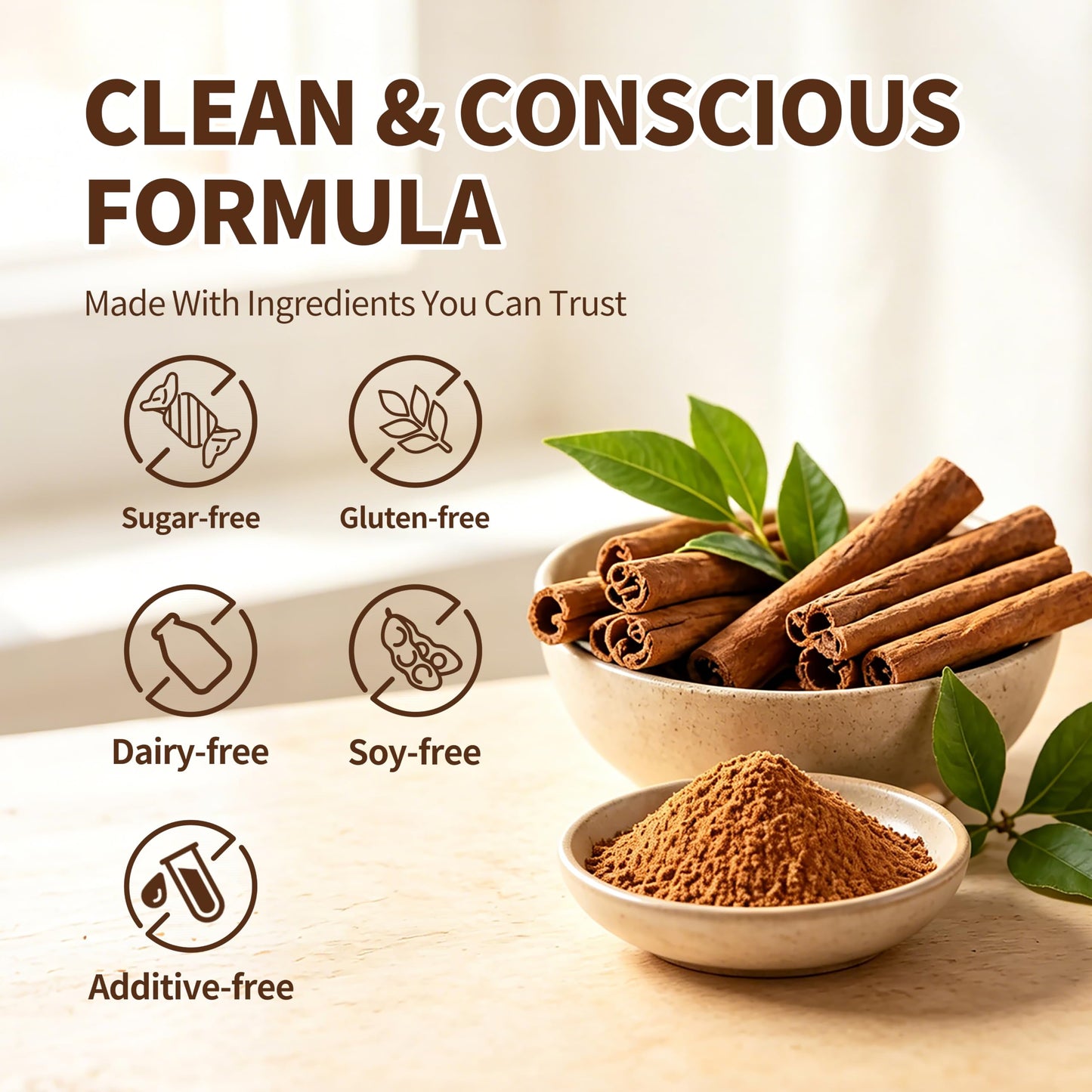 VivoNu Pure Organic Ceylon Cinnamon Powder, Authentic Sri Lankan Inner Bark Source, 1 Ounce